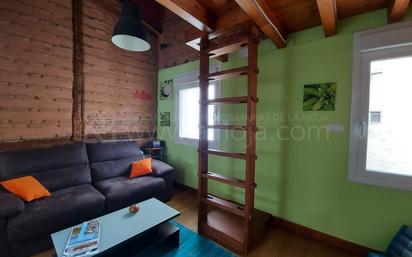 Living room of Attic for sale in  Logroño  with Heating, Terrace and Furnished