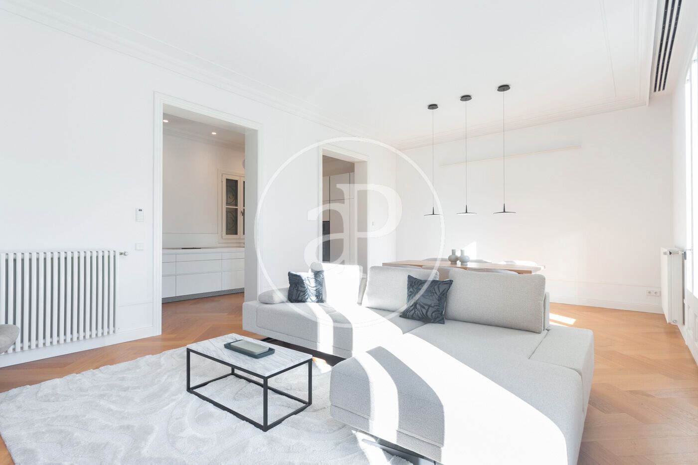 Sala d'estar de Pis de lloguer en  Barcelona Capital amb Aire condicionat, Calefacció i Terrassa