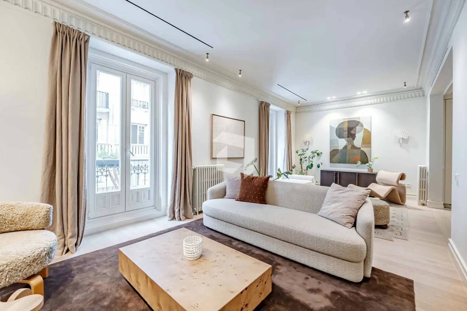 Wohnzimmer von Wohnung zum Verkauf in Madrid mit Klimaanlage, Heizung und Terrasse