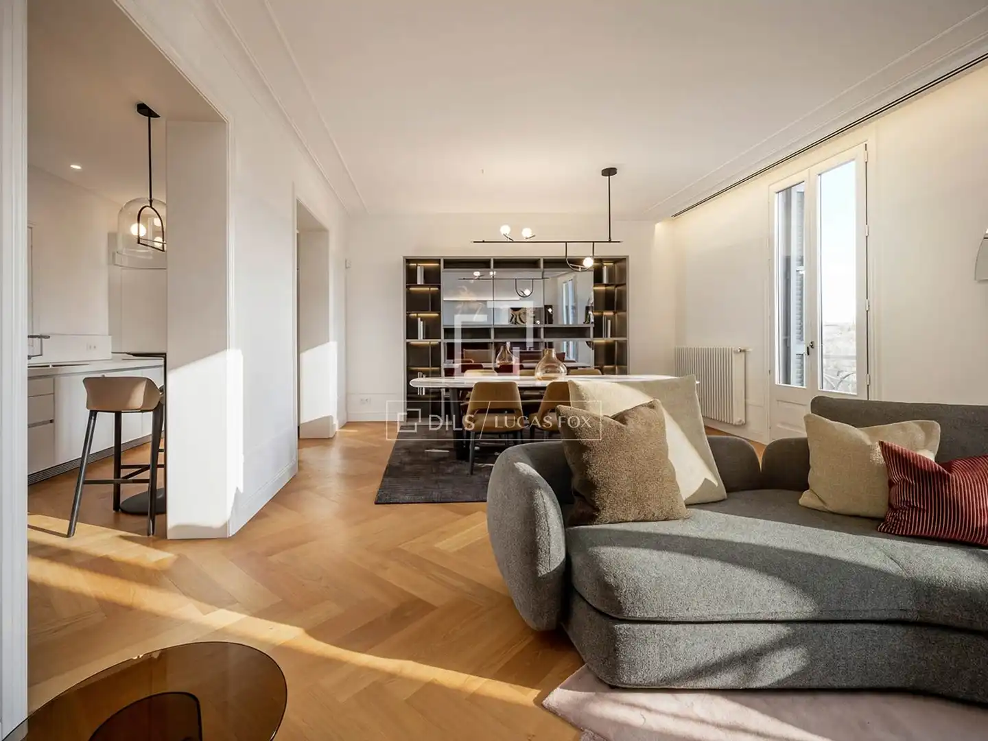 Sala de estar de Piso en venta en Barcelona con Aire acondicionado, Calefacción y Parquet
