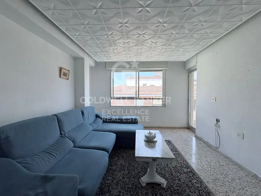 Sala de estar de Piso en venta en Castellón de la Plana / Castelló de la Plana con Aire acondicionado y Terraza