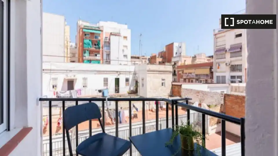 Terrassa de Pis per a compartir en L'Hospitalet de Llobregat amb Aire condicionat, Calefacció i Moblat