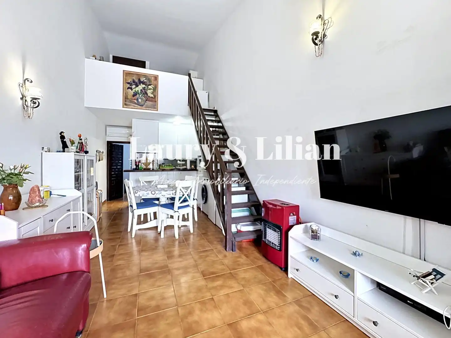 Wohnzimmer von Einfamilien-Reihenhaus zum Verkauf in Empuriabrava mit Heizung