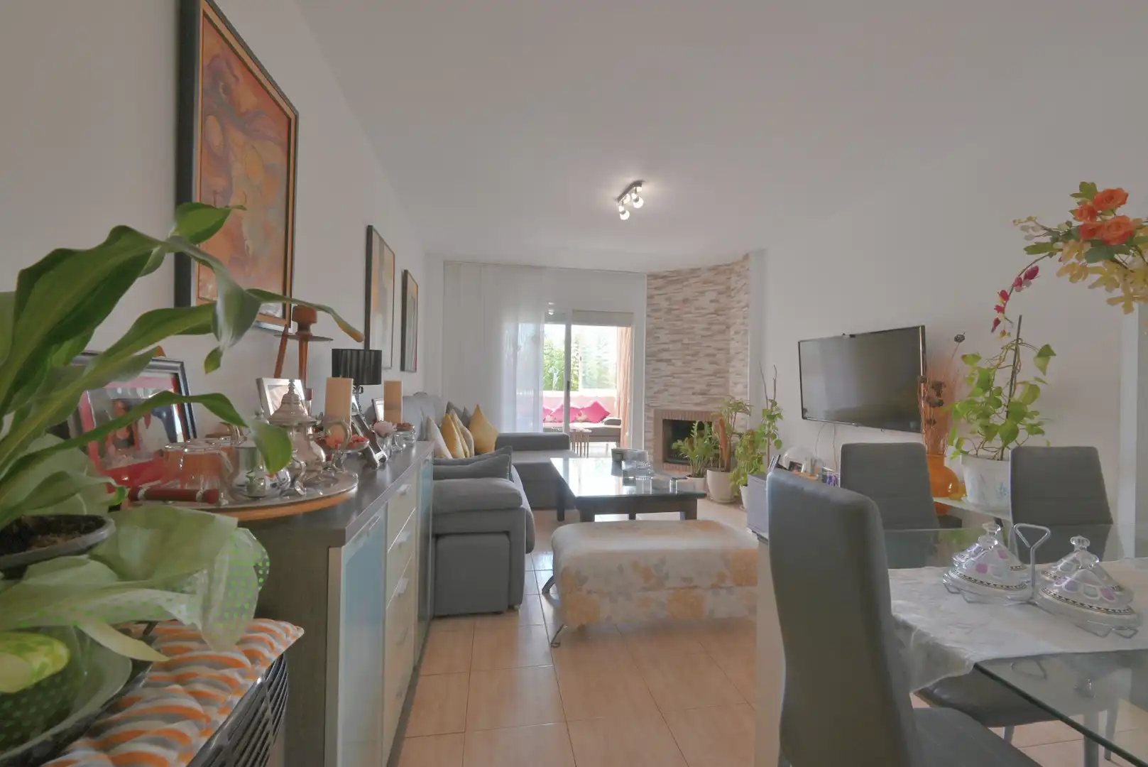 Sala de estar de Apartamento en venta en Mijas con Terraza, Piscina y Amueblado