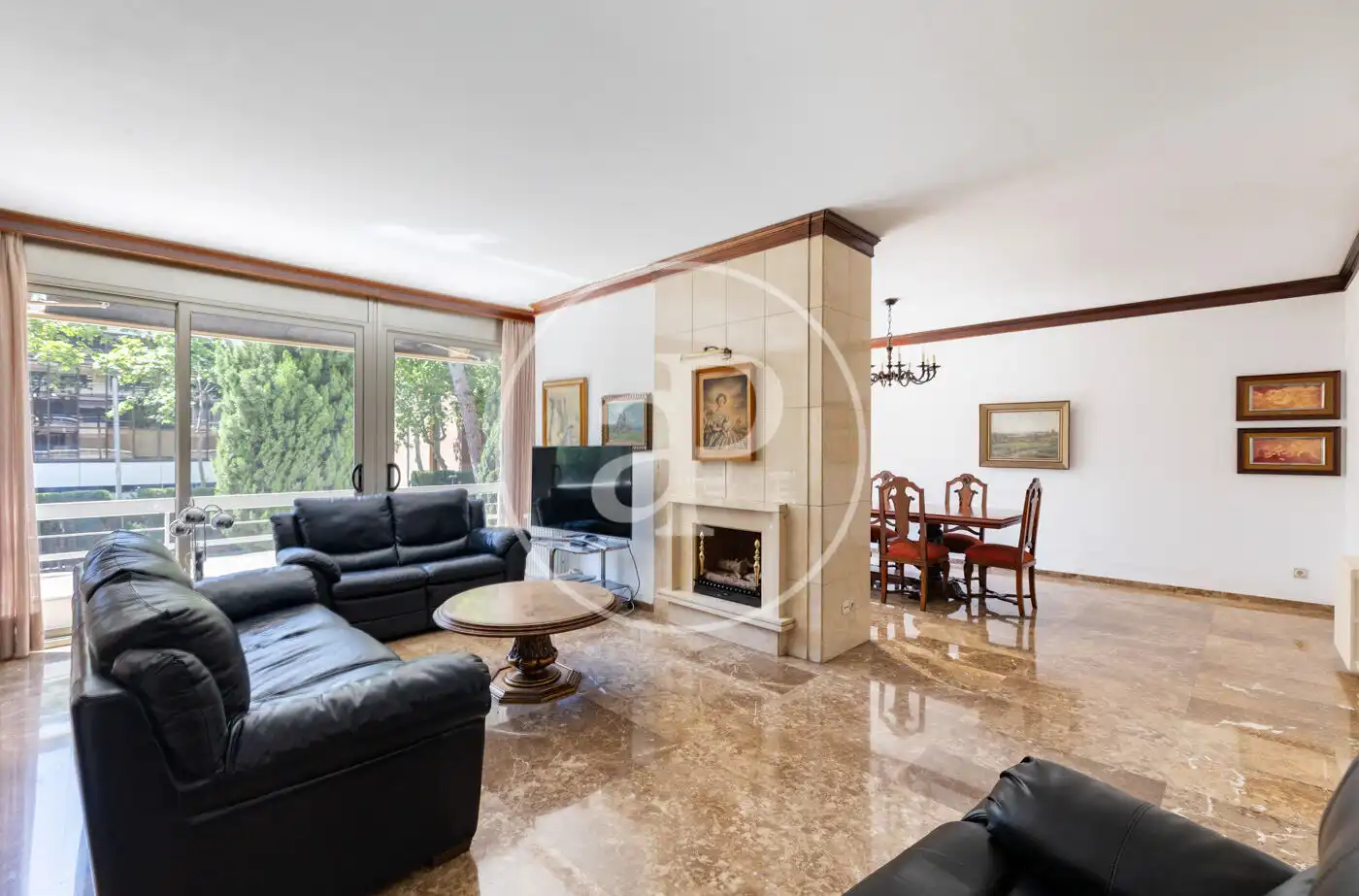 Sala de estar de Piso de alquiler en Barcelona con Calefacción, Jardín privado y Balcón