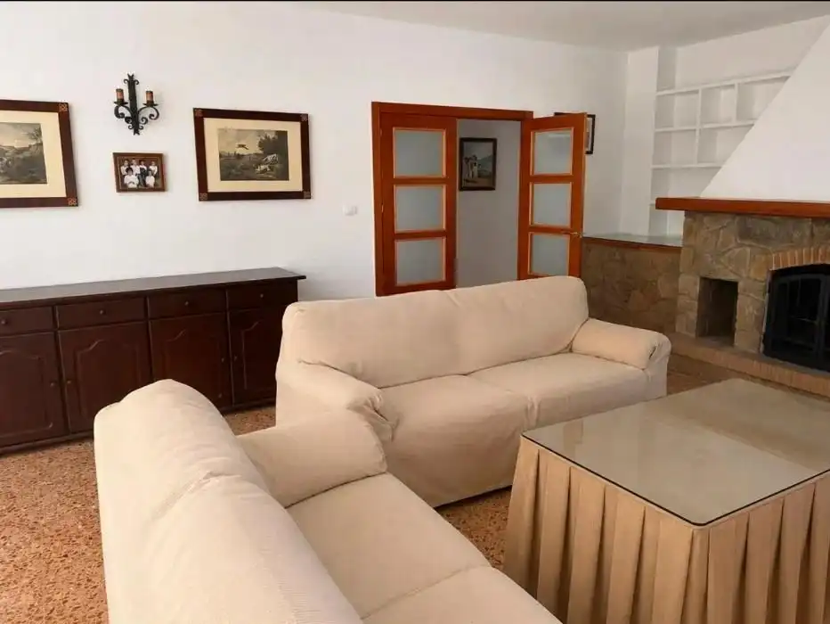 Sala d'estar de Casa o xalet de lloguer en Alicante / Alacant amb Aire condicionat, Jardí privat i Terrassa