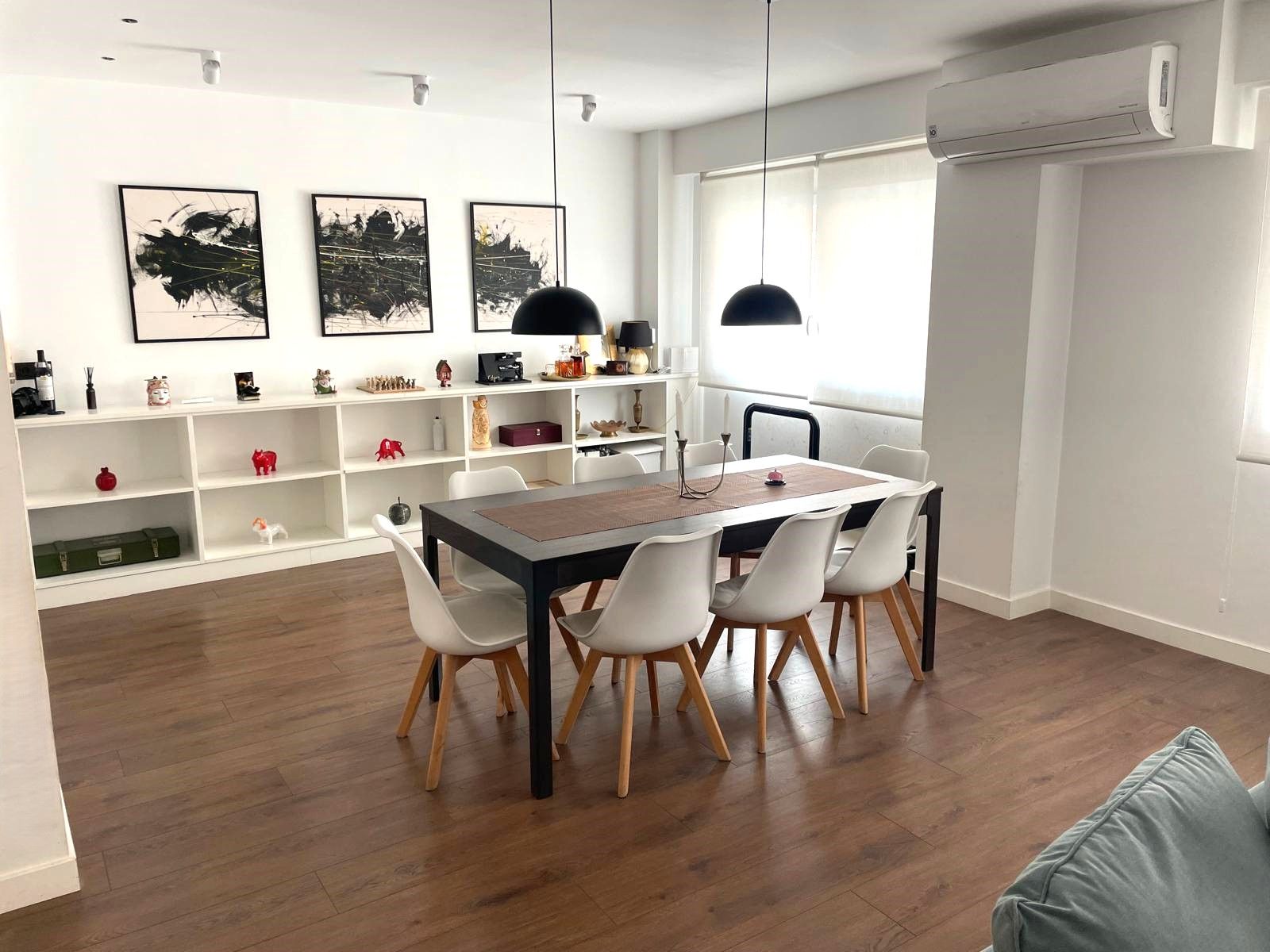 Dining room of Flat for sale in  Valencia Capital  with Air Conditioner, Parquet flooring and Balcony