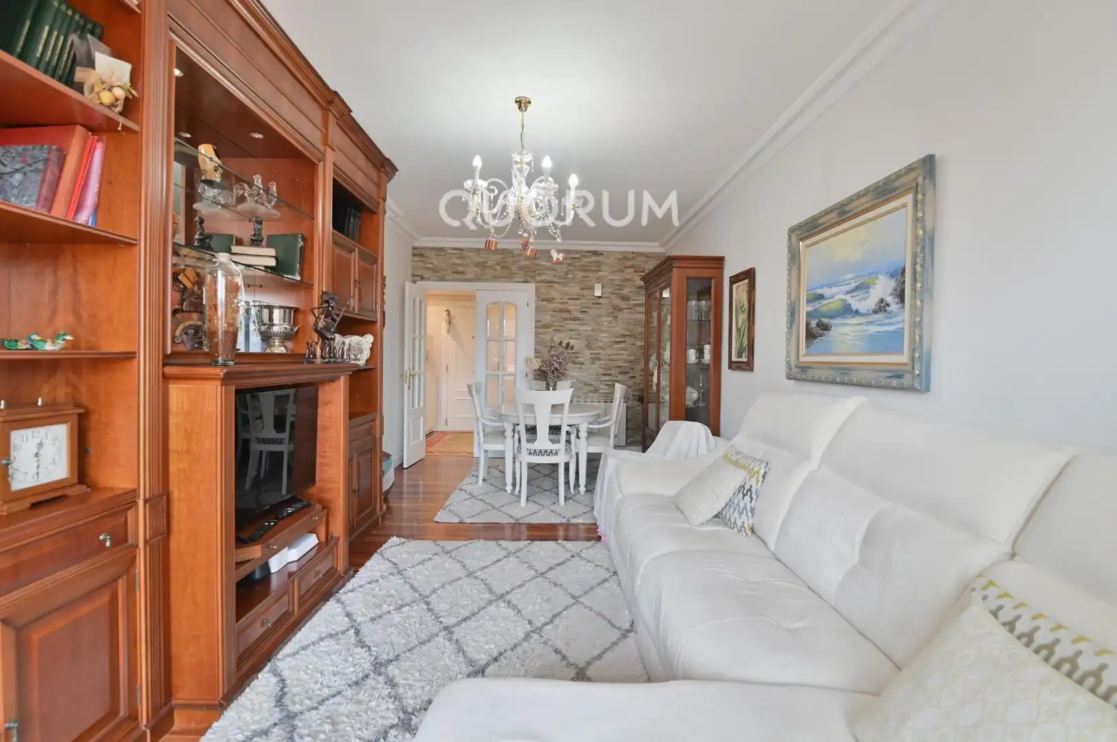Sala de estar de Piso en venta en Bilbao  con Calefacción, Terraza y Amueblado