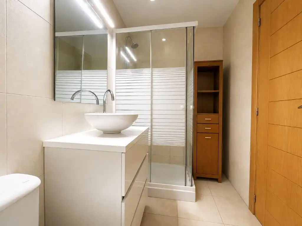 Bathroom of Flat for sale in Benicasim / Benicàssim  with Air Conditioner, Oven and Washing machine