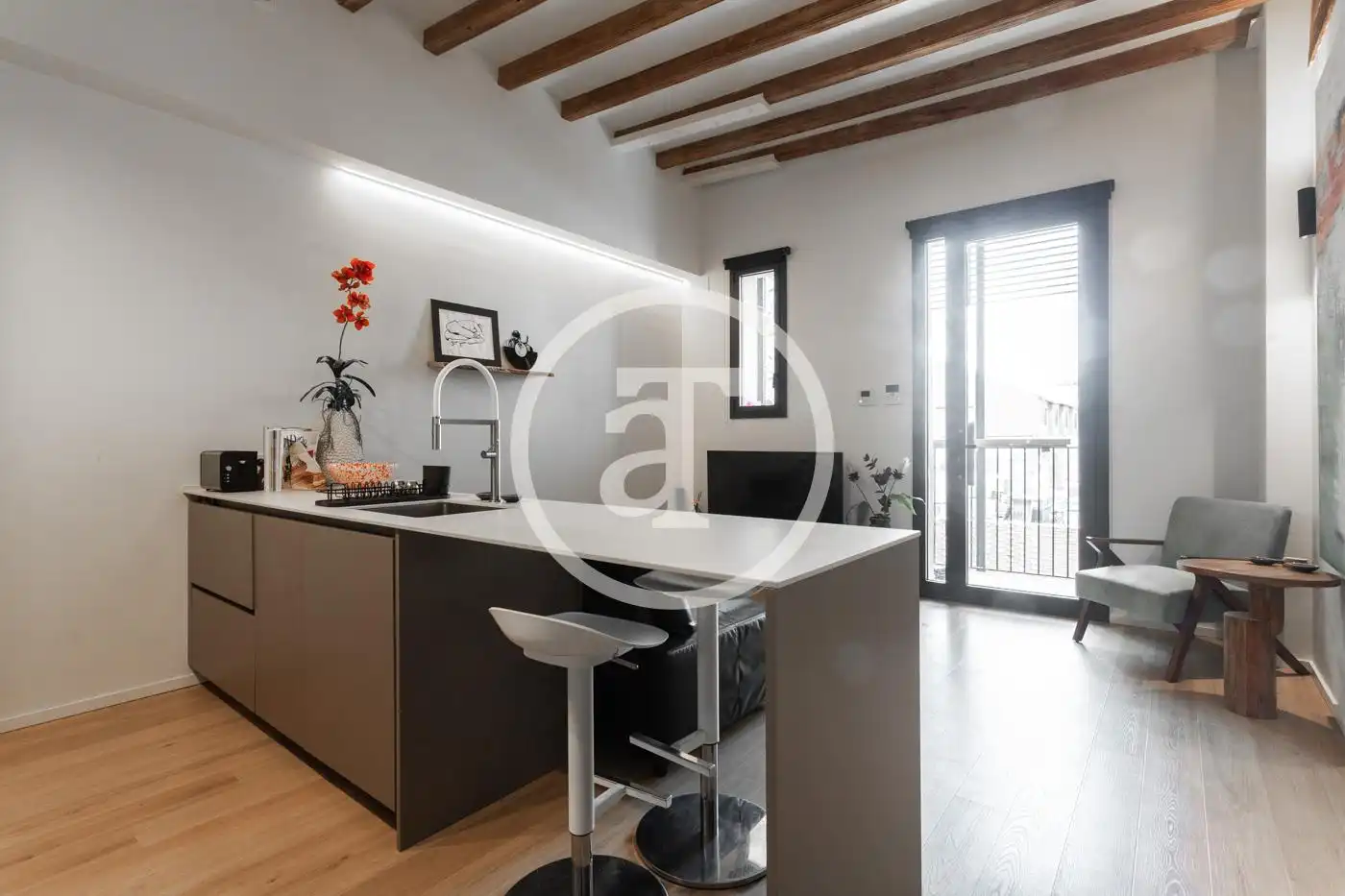 Cocina de Piso de alquiler en  Barcelona Capital con Aire acondicionado, Calefacción y Amueblado