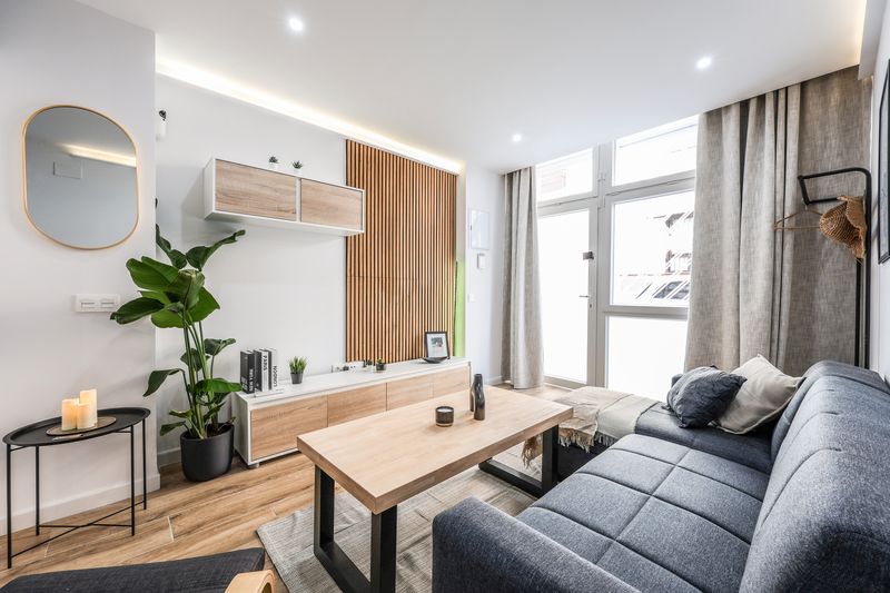 Sala de estar de Piso en venta en  Madrid Capital con Aire acondicionado, Calefacción y Amueblado