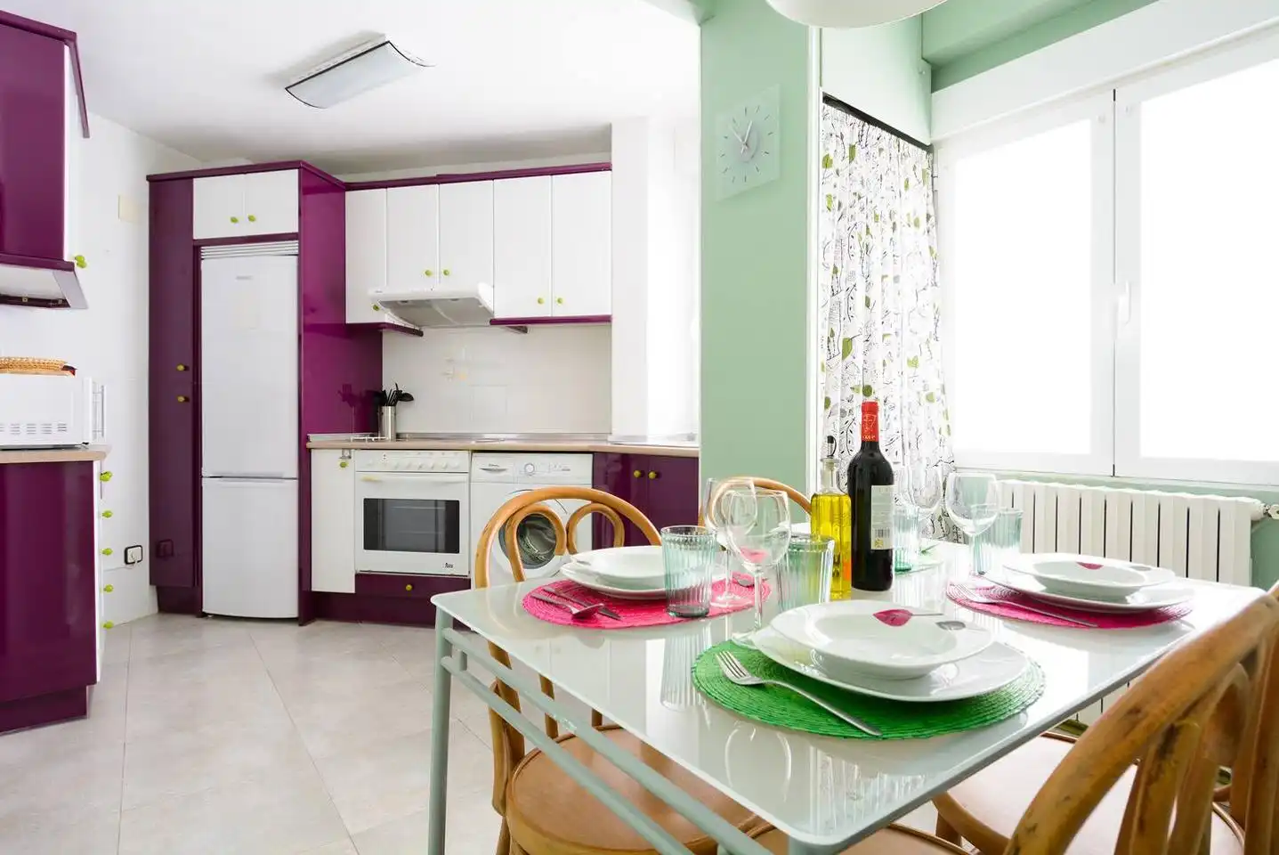 Cocina de Piso de alquiler en Zaragoza con Aire acondicionado, Amueblado y Internet
