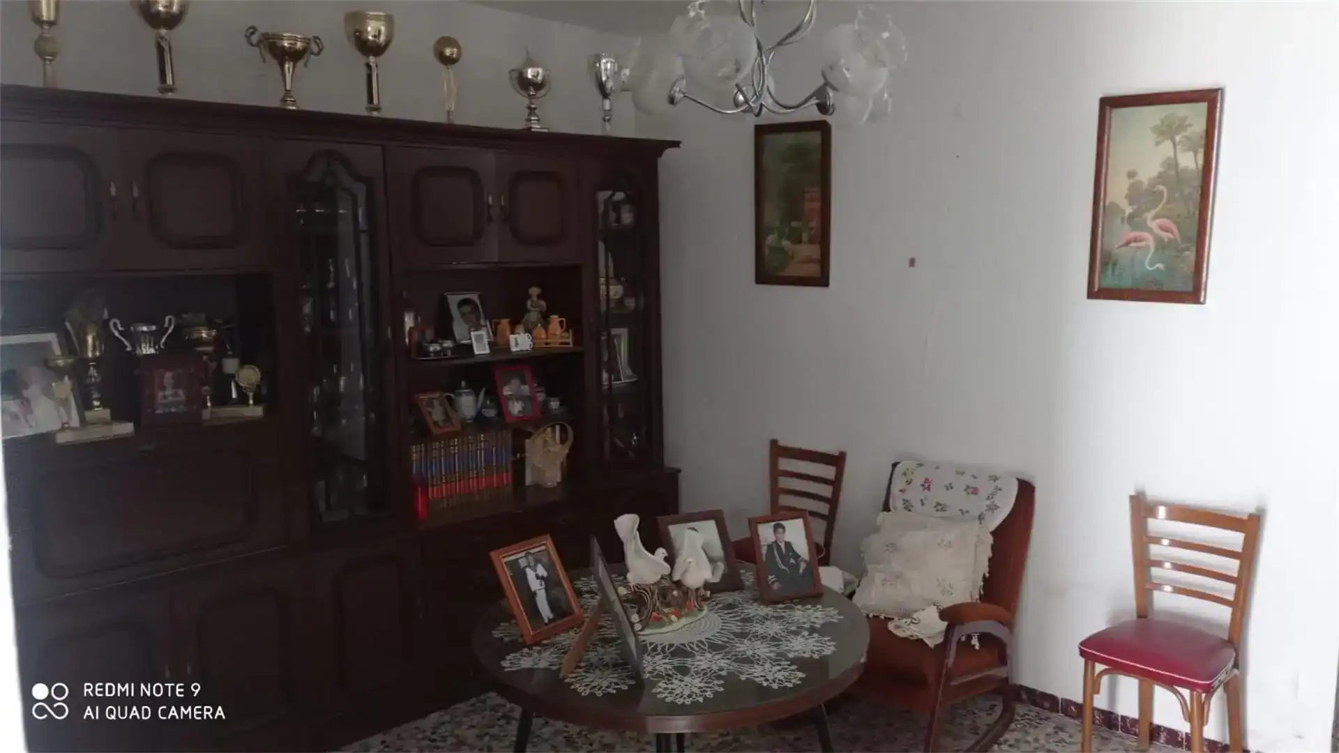 Sala d'estar de Casa adosada en venda en Ahillones amb Traster, Moblat i Forn