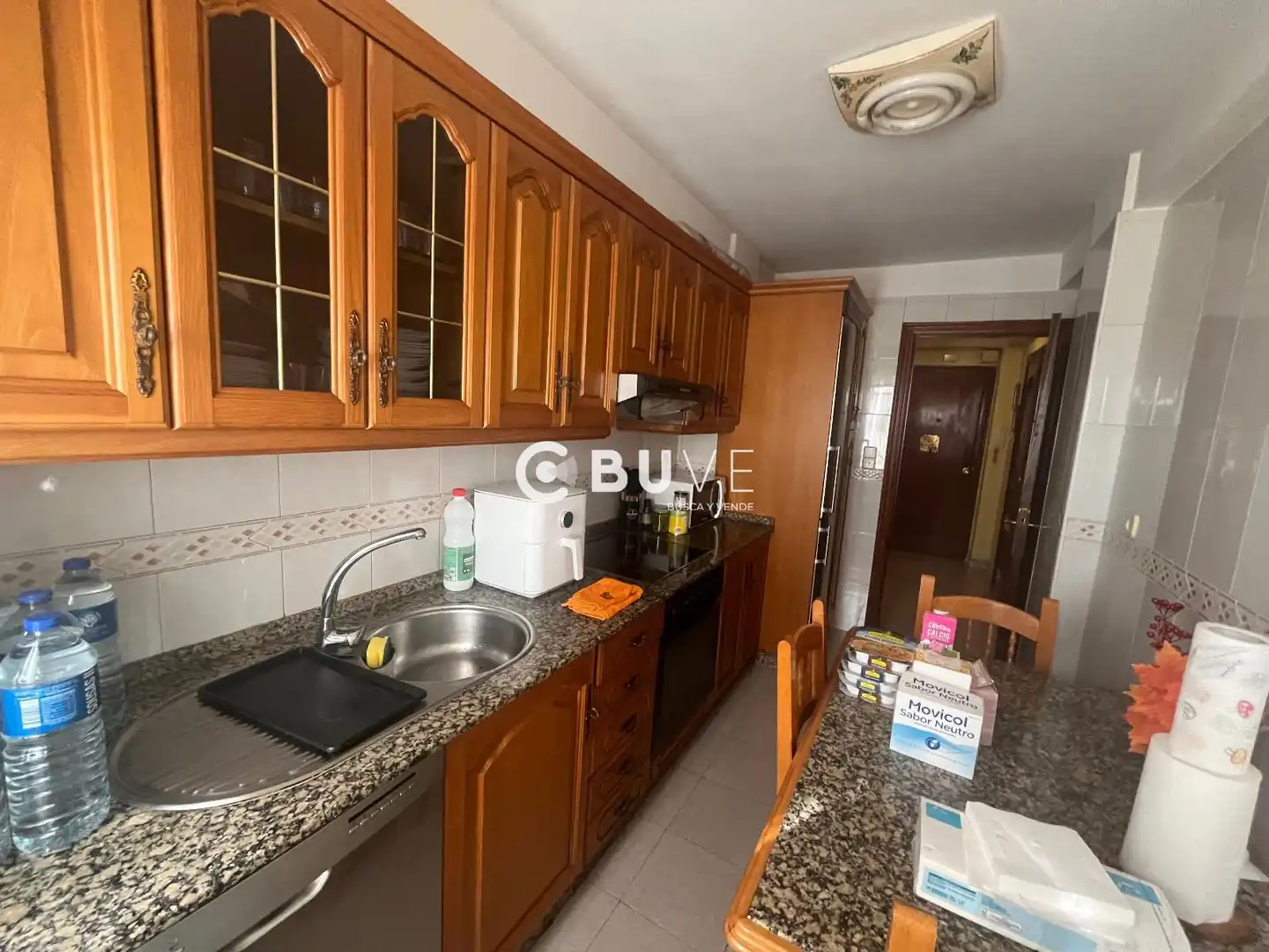 Kitchen of Flat for sale in Ferrol  with Heating, Terrace and Furnished