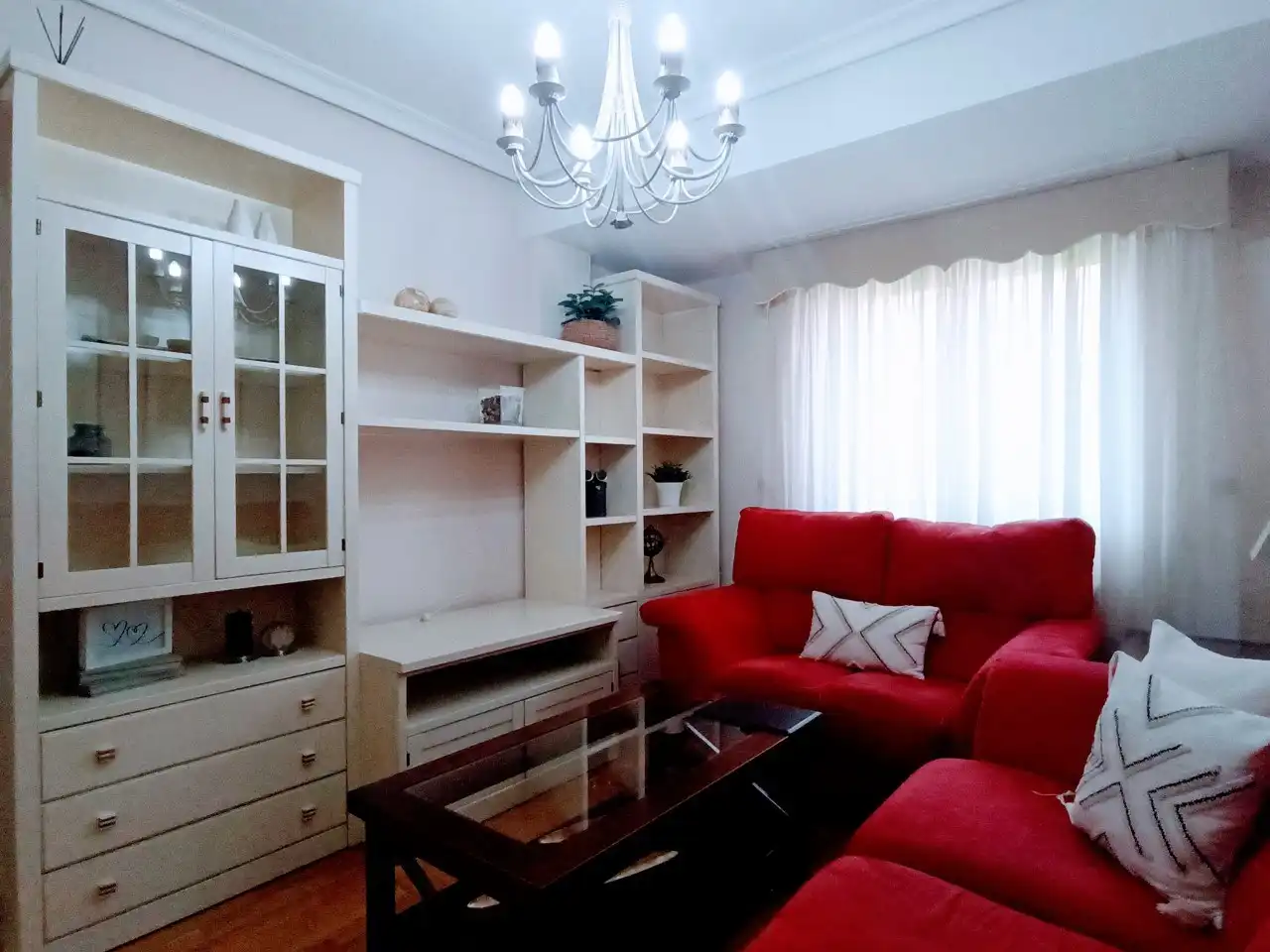 Wohnzimmer von Wohnung zur Miete in Madrid mit Klimaanlage, Heizung und Parkett