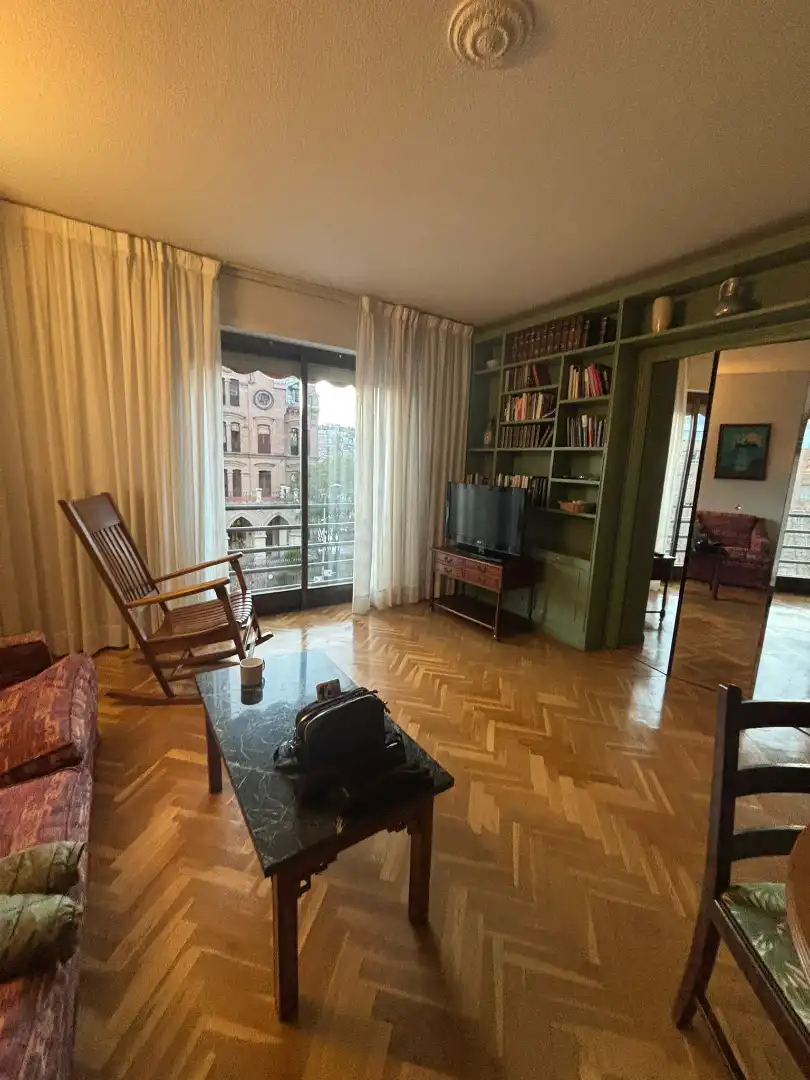 Living room of Flat for rent in Madrid  with Air Conditioner, Heating and Furnished