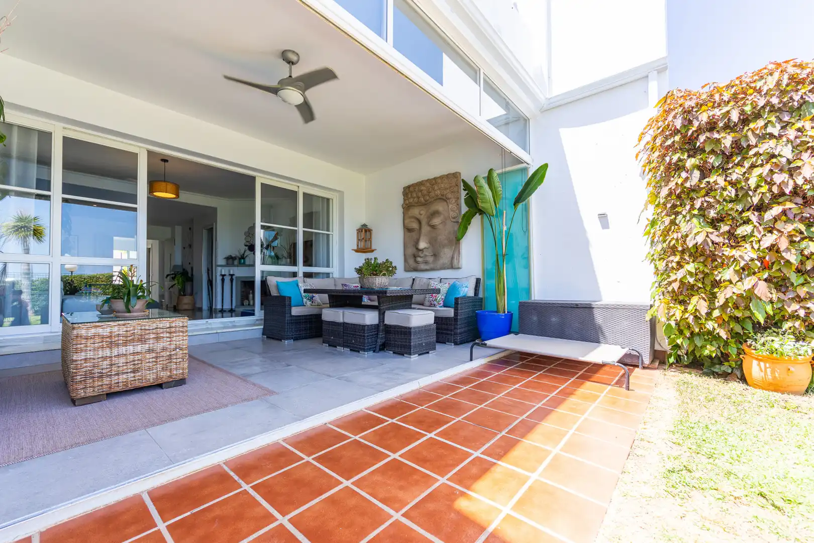 Terrassa de Casa adosada en venda en Mijas amb Aire condicionat, Jardí privat i Terrassa