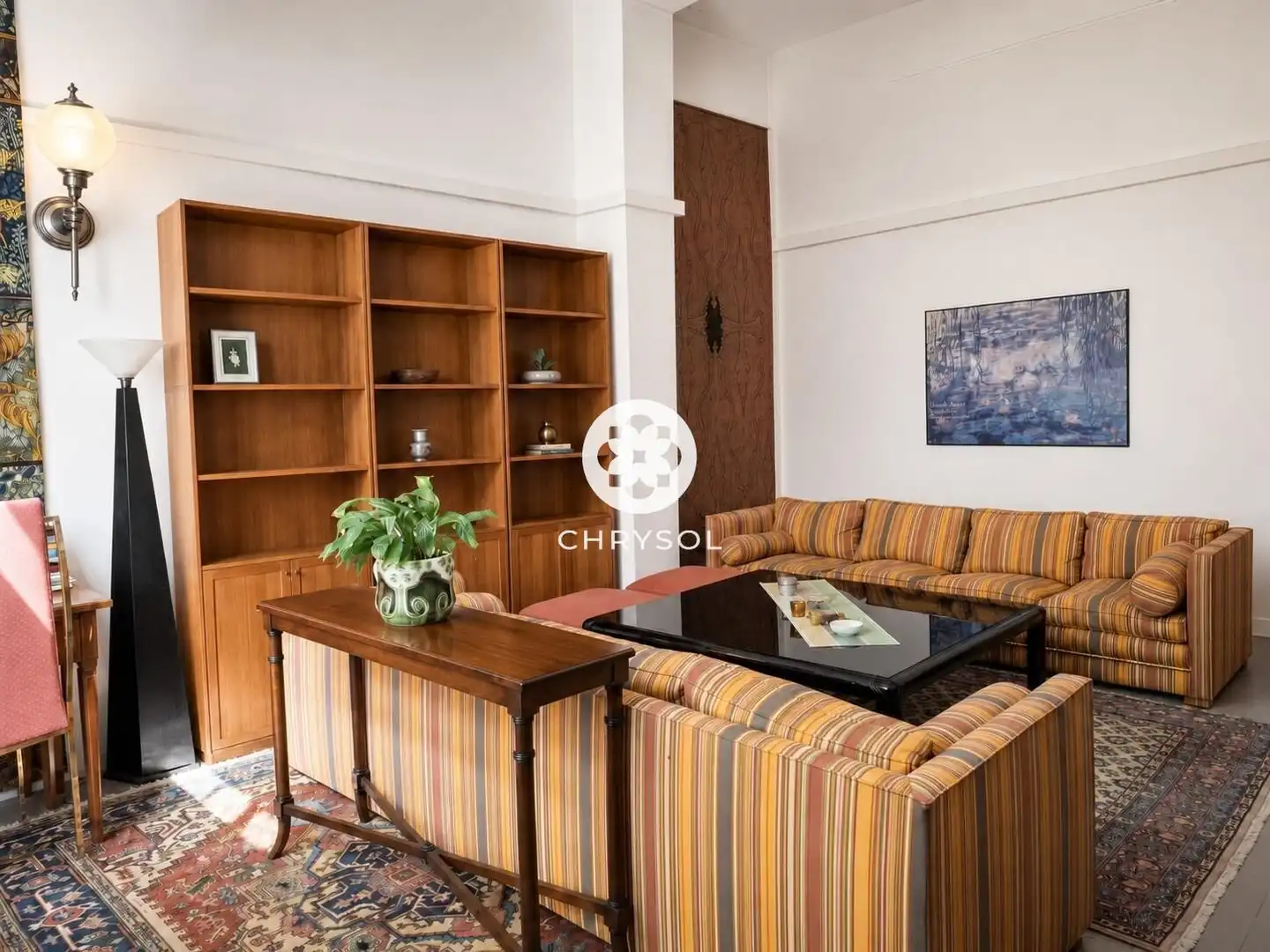 Wohnzimmer von Erdgeschoss zum Verkauf in Barcelona mit Klimaanlage und Heizung