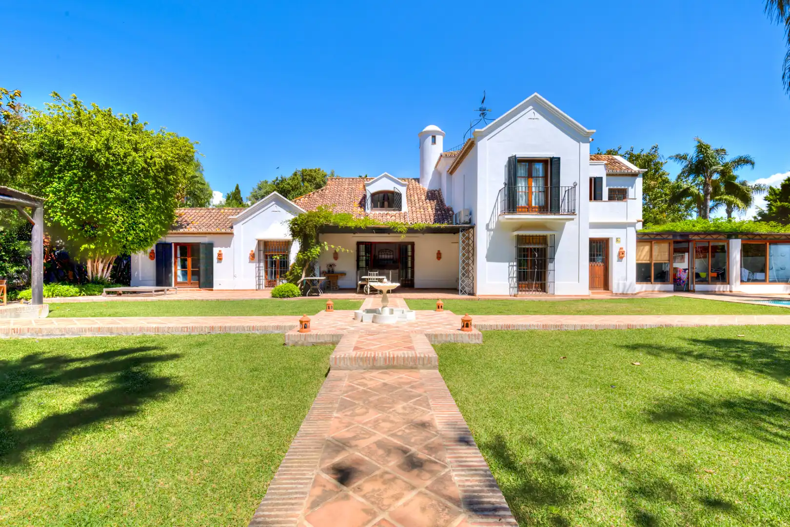 Garten von Haus oder Chalet zur Miete in Marbella mit Klimaanlage, Privatgarten und Terrasse