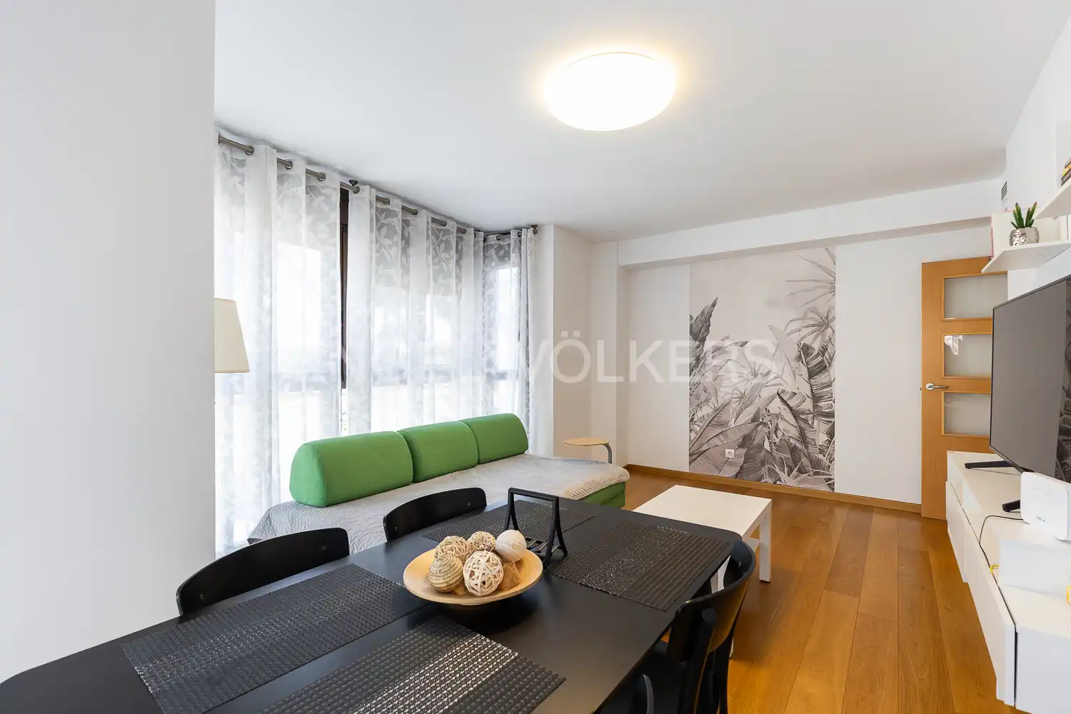 Sala de estar de Piso de alquiler en  Valencia Capital con Aire acondicionado, Calefacción y Parquet