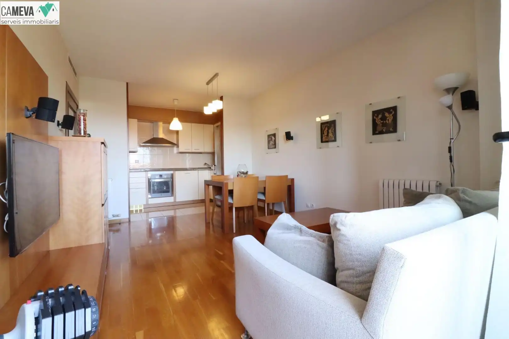 Sala de estar de Piso en venta en Sabadell con Calefacción, Trastero y Amueblado