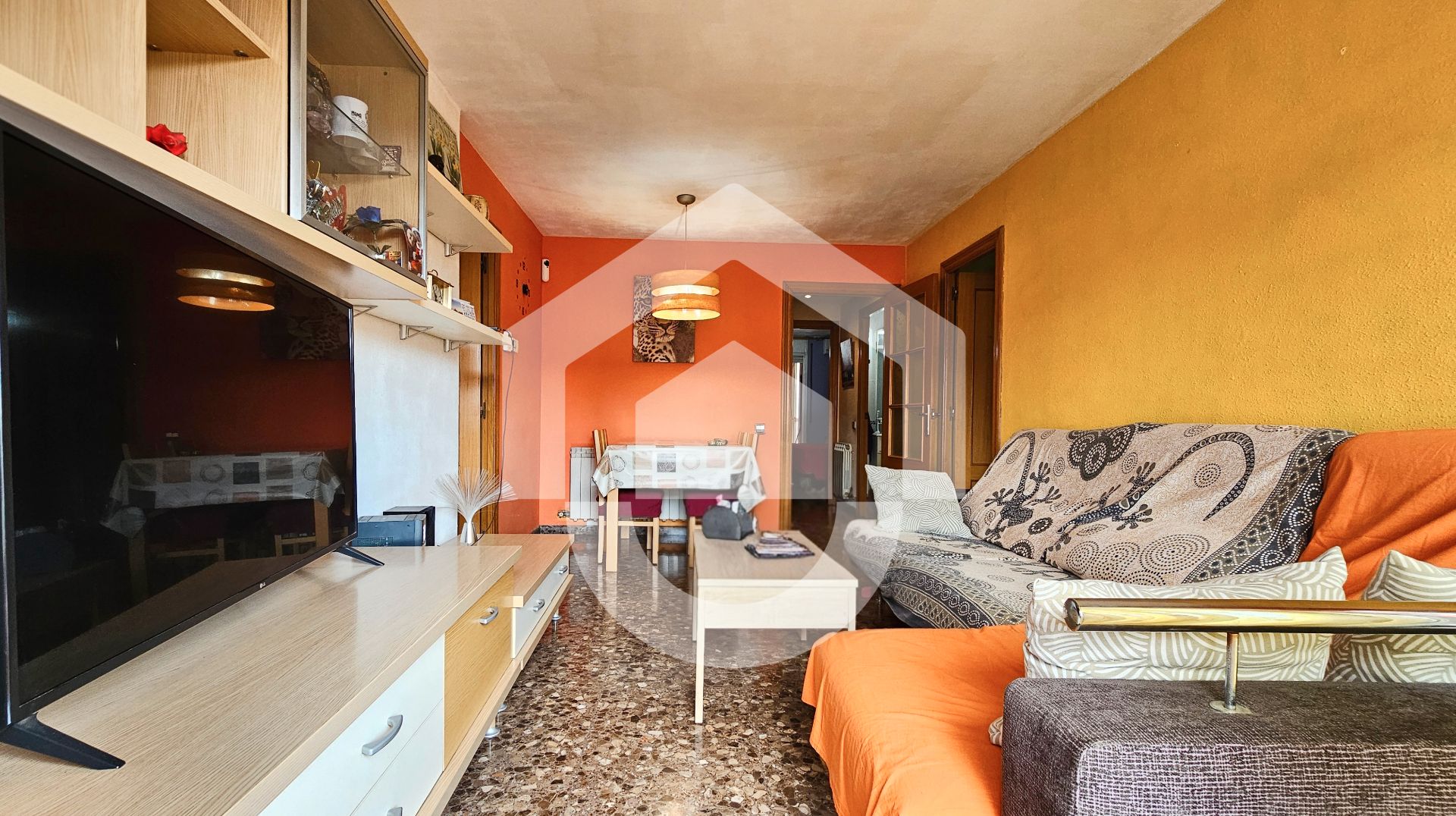 Sala d'estar de Pis en venda en  Barcelona Capital amb Aire condicionat i Balcó