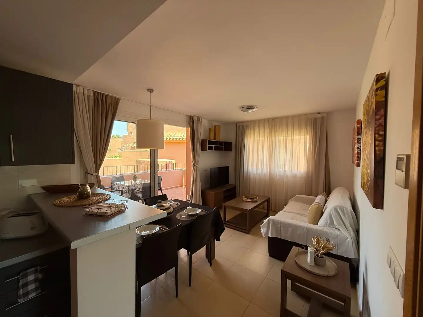 Sala d'estar de Apartament de lloguer en Torre-Pacheco amb Aire condicionat, Calefacció i Terrassa