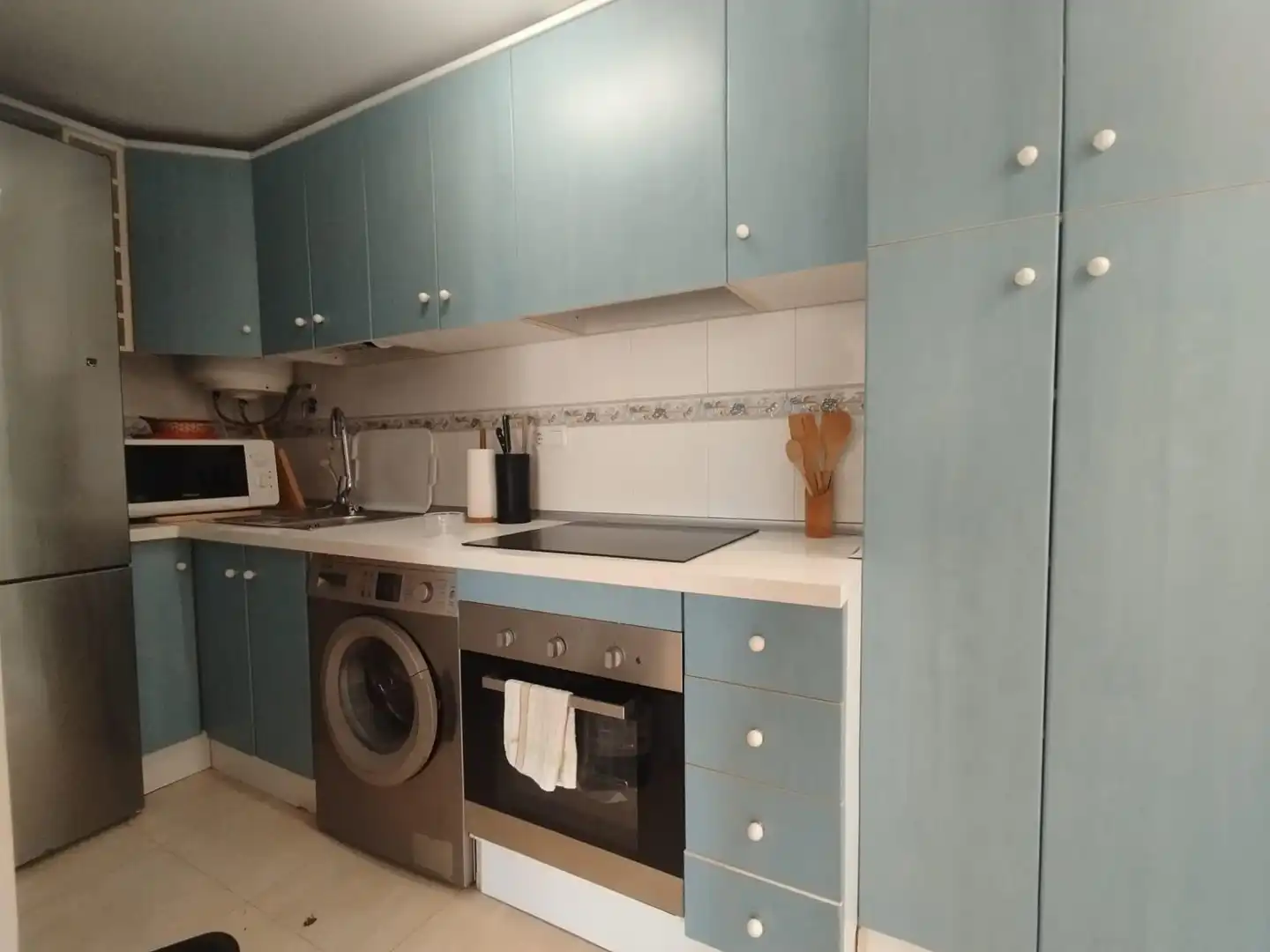 Cuina de Casa adosada en venda en Santa Pola amb Aire condicionat, Jardí privat i Terrassa