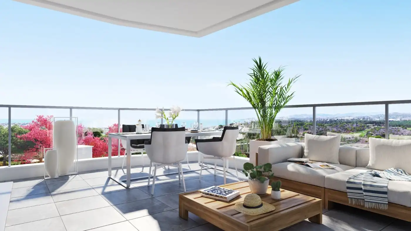 Terraza de Ático en venta en Mijas con Aire acondicionado, Calefacción y Jardín privado