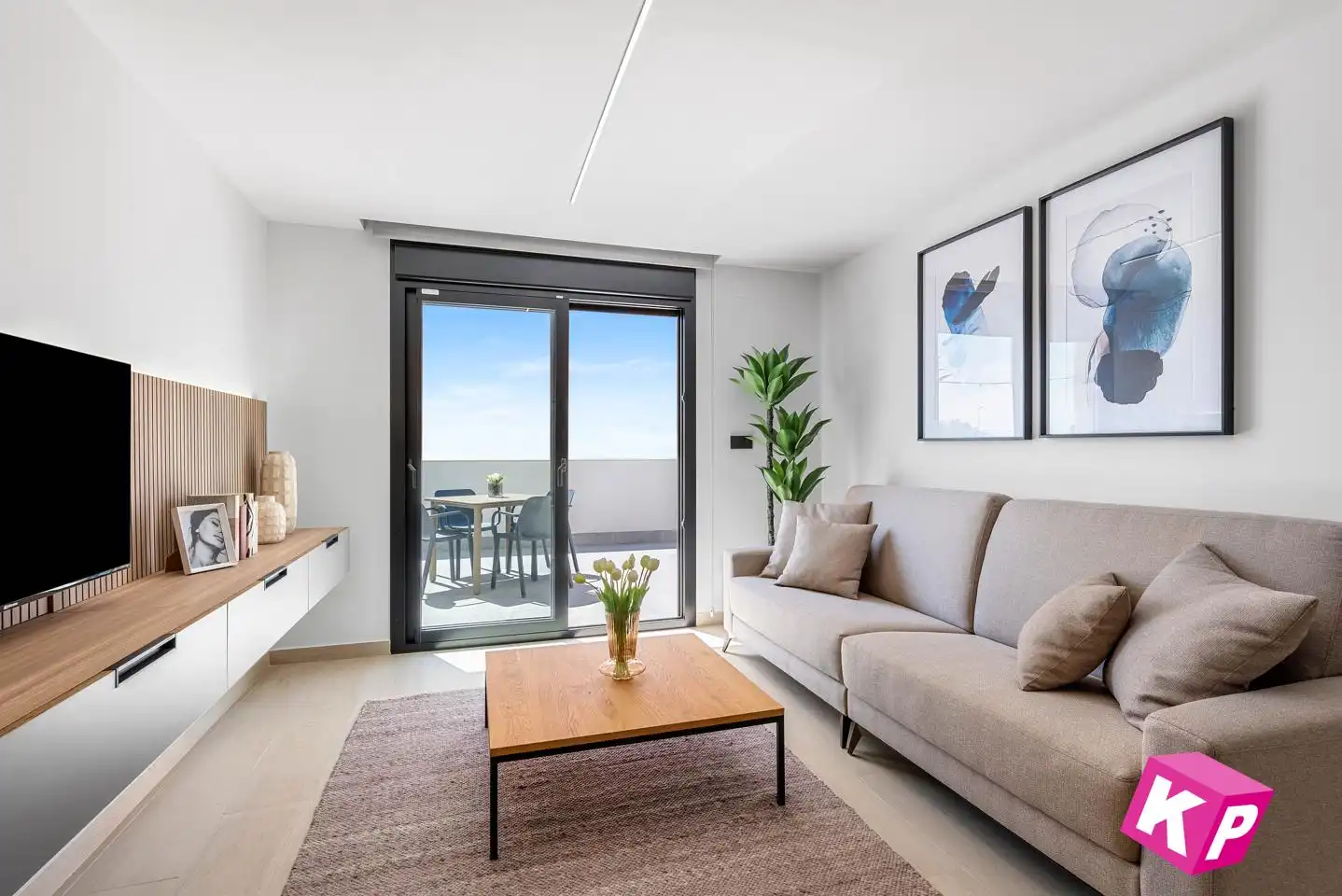 Sala de estar de Piso en venta en Guardamar del Segura con Aire acondicionado, Jardín privado y Terraza