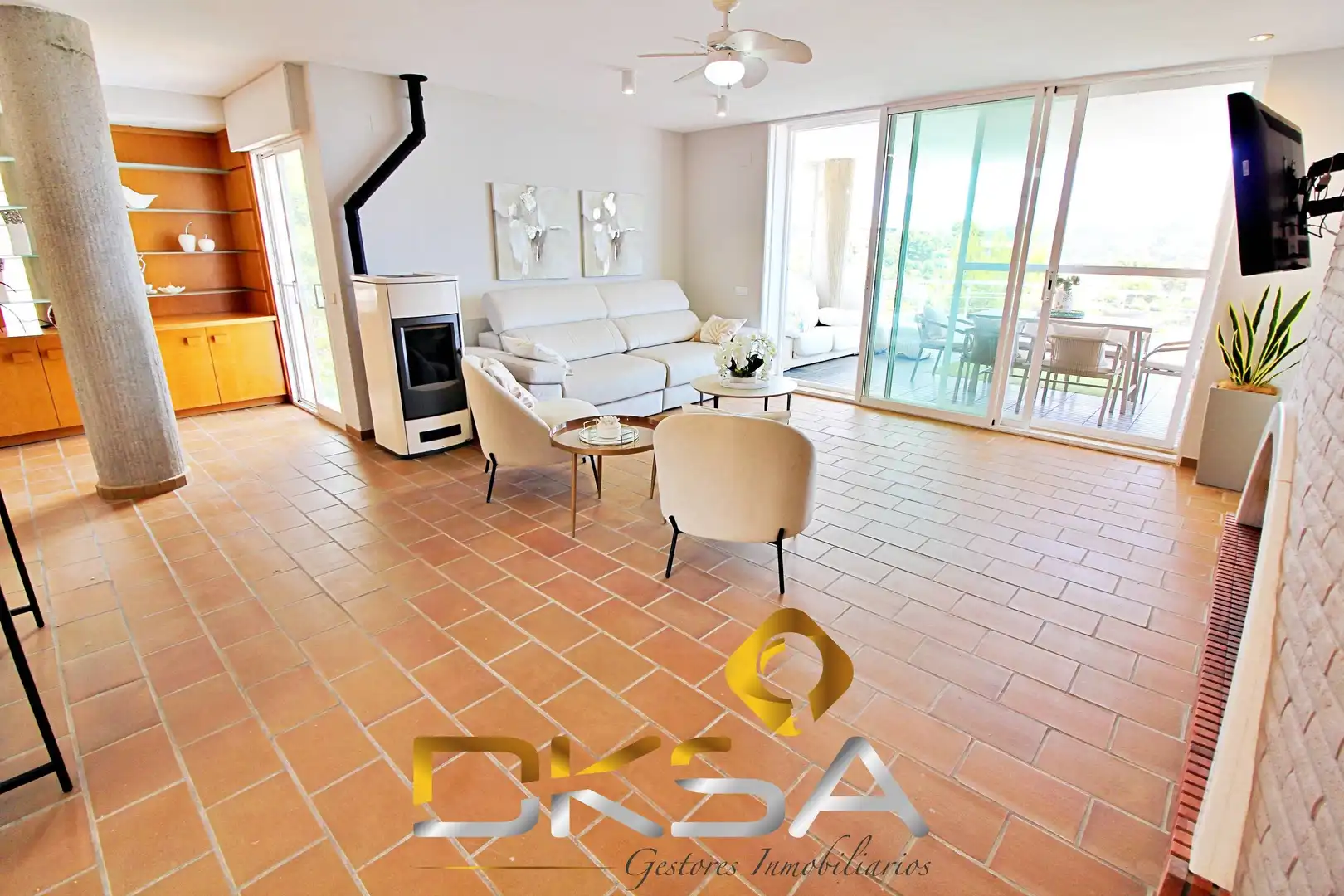 Sala de estar de Casa o chalet en venta en Oropesa del Mar / Orpesa con Calefacción, Jardín privado y Terraza