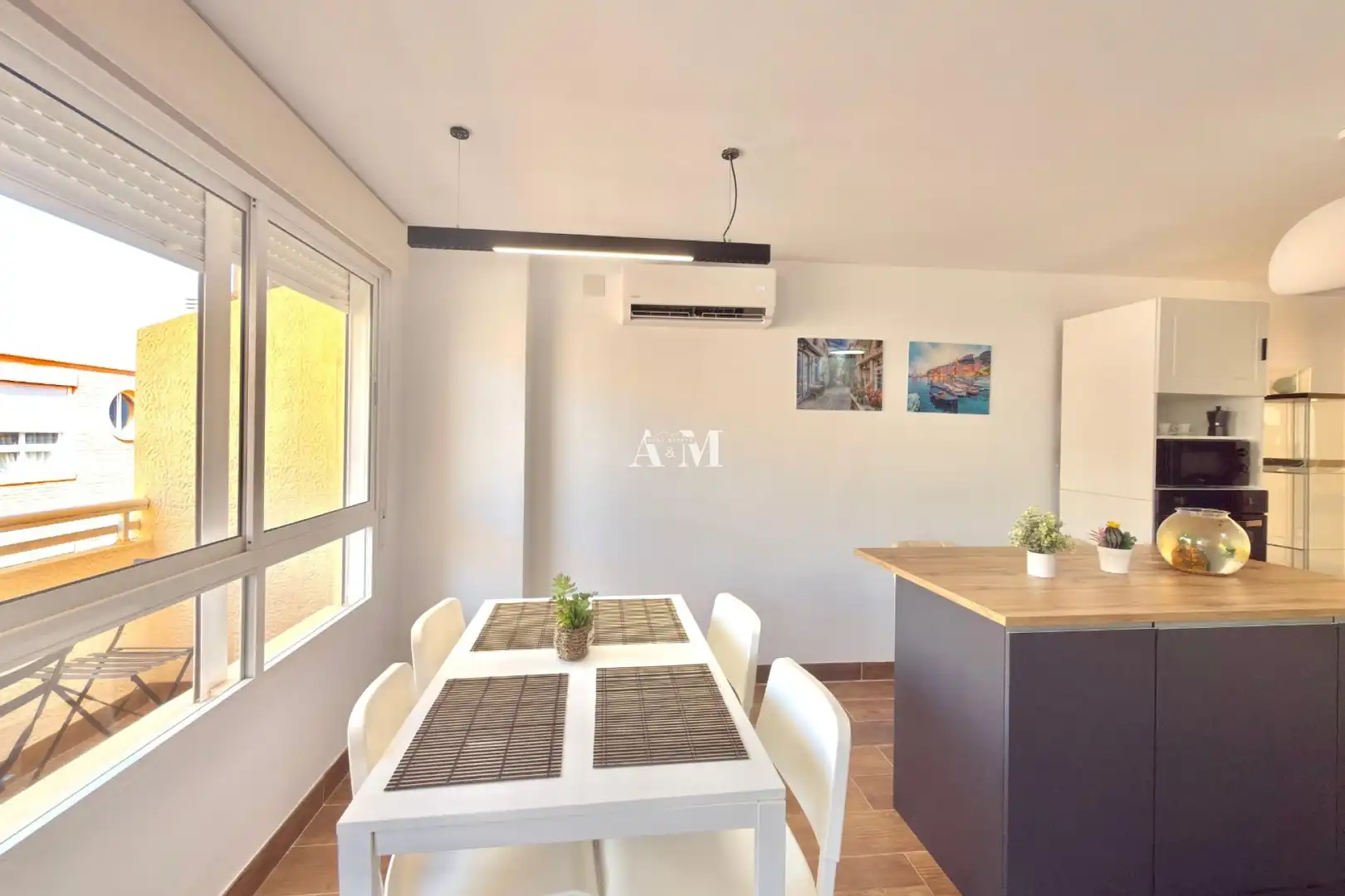 Esszimmer von Wohnung zur Miete in Guardamar del Segura mit Klimaanlage, Heizung und Terrasse