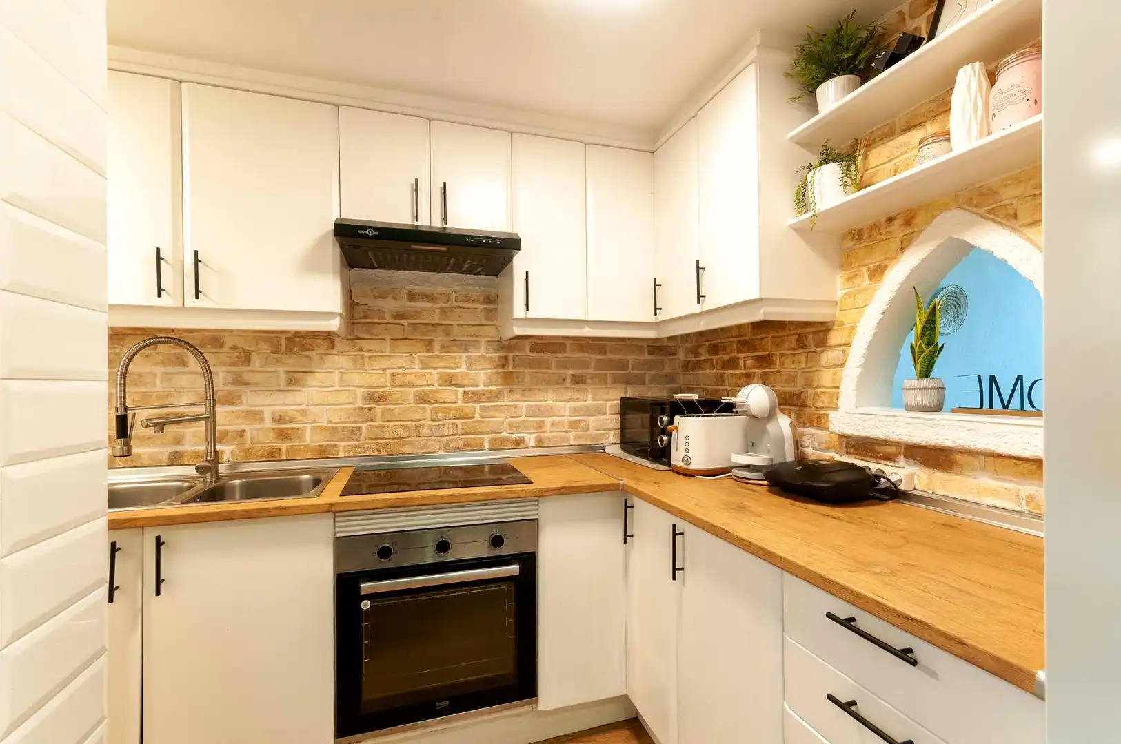 Cocina de Apartamento en venta en Jávea / Xàbia con Jardín privado, Terraza y Piscina comunitaria