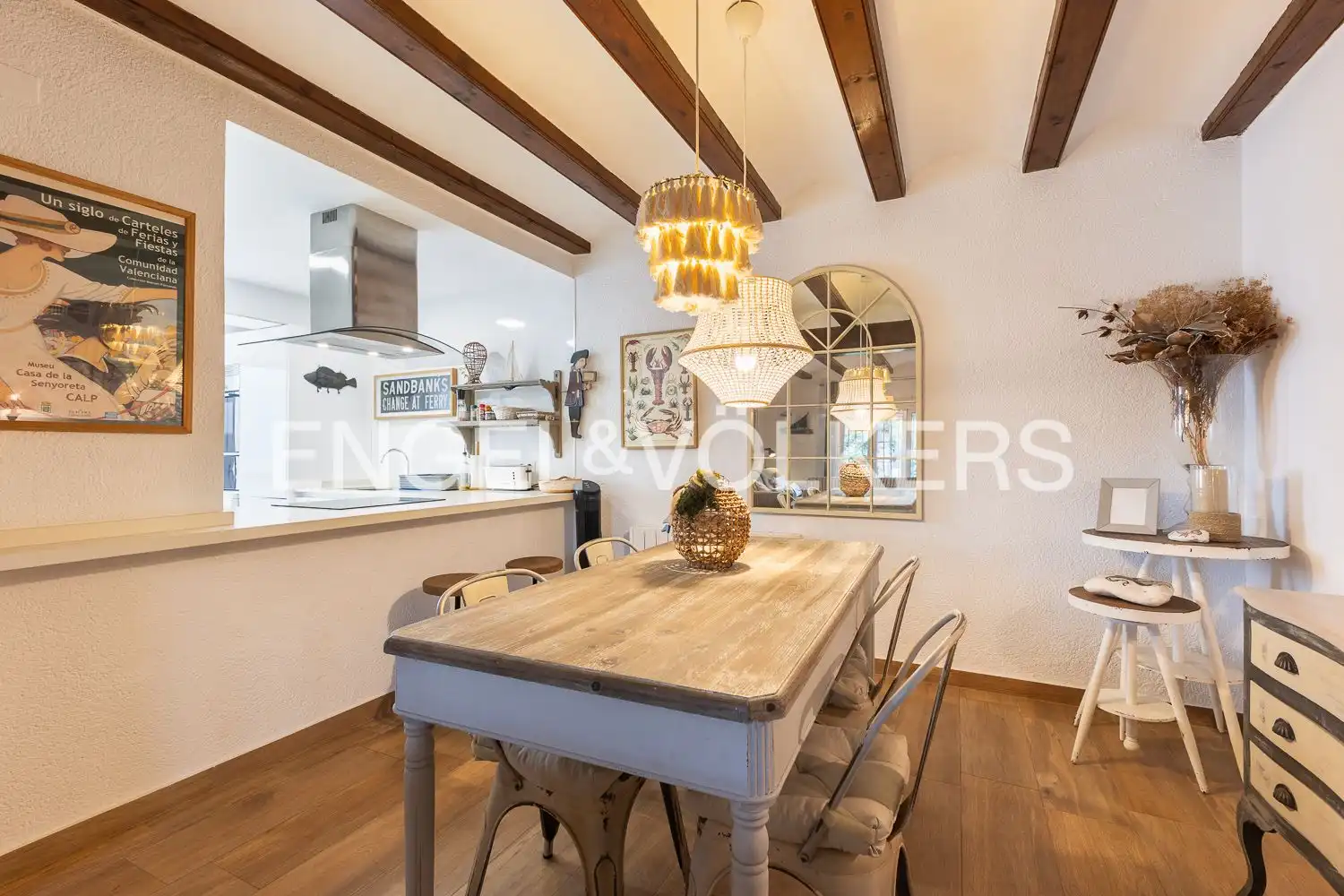 Comedor de Casa o chalet de alquiler en Jávea / Xàbia con Calefacción, Parquet y Terraza