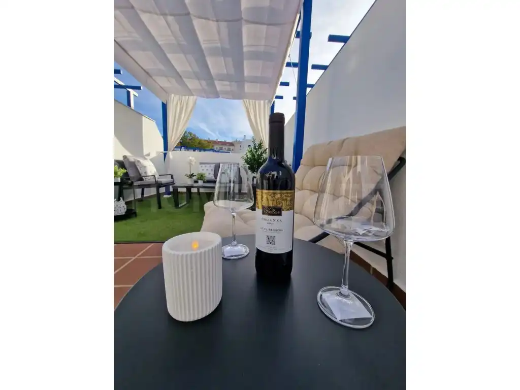 Terrasse von Maisonette zum Verkauf in Benalmádena mit Klimaanlage, Privatgarten und Terrasse