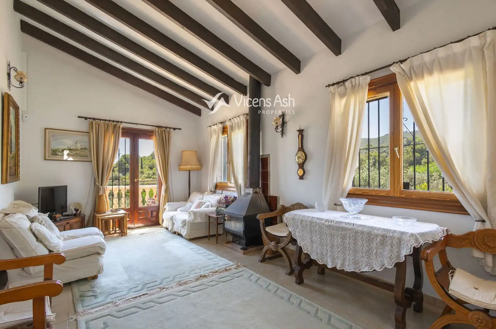 Living room of Houses for sale in Gata de Gorgos  with Air Conditioner, Heating and Storage room