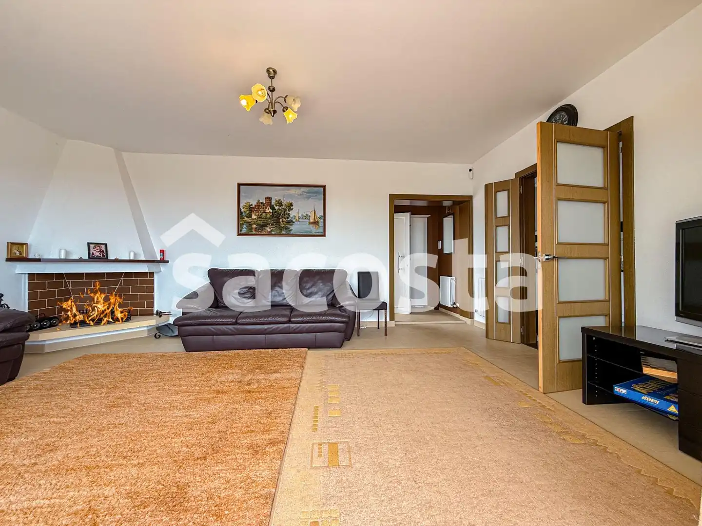 Wohnzimmer von Haus oder Chalet zum Verkauf in Lloret de Mar mit Klimaanlage, Heizung und Privatgarten