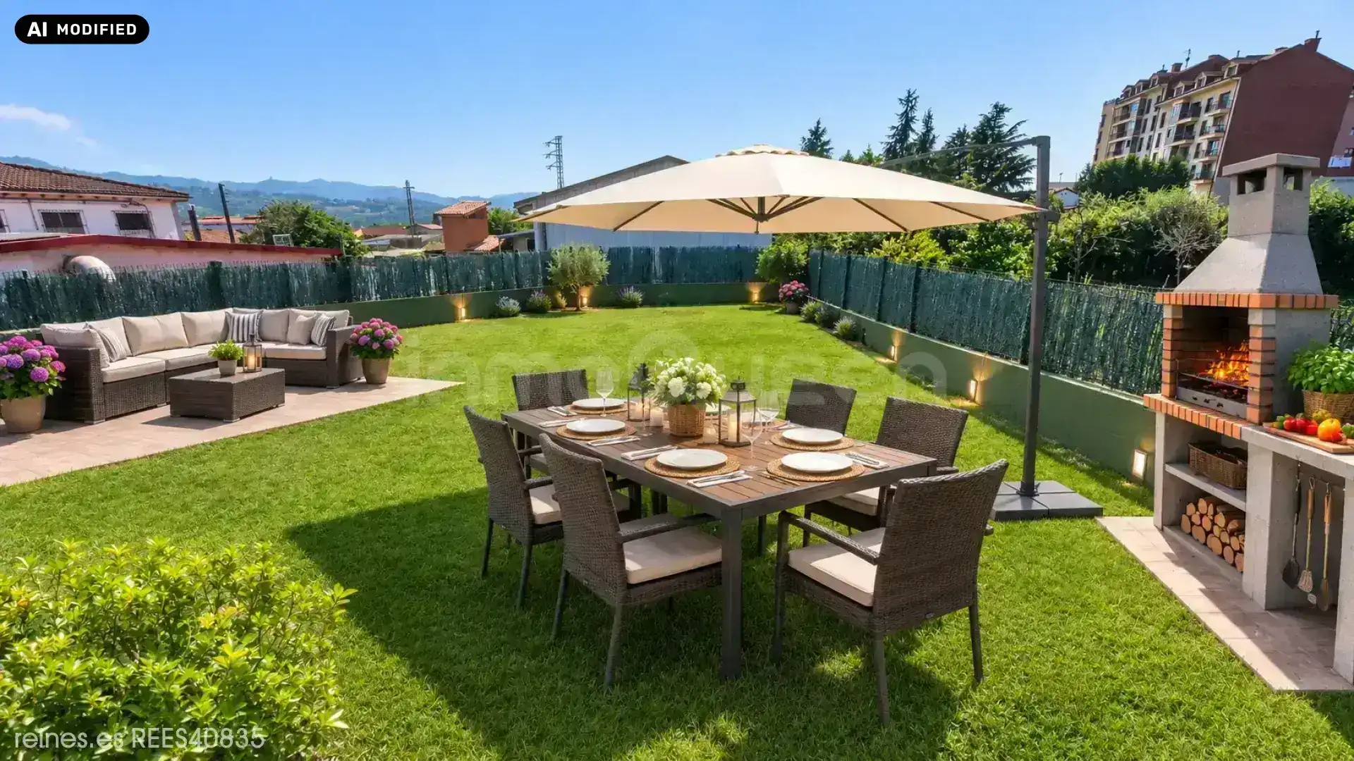 Terrassa de Casa adosada en venda en Siero amb Calefacció, Jardí privat i Terrassa