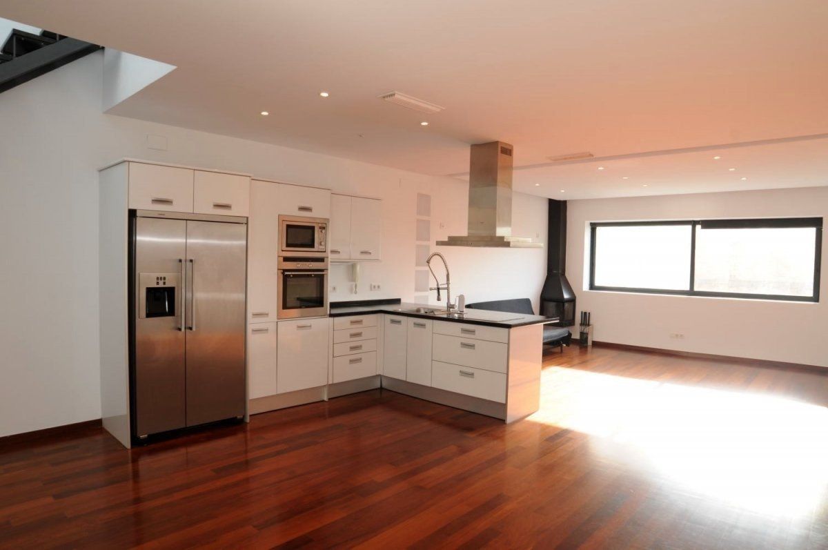 Kitchen of Attic for sale in  Barcelona Capital  with Air Conditioner, Heating and Parquet flooring