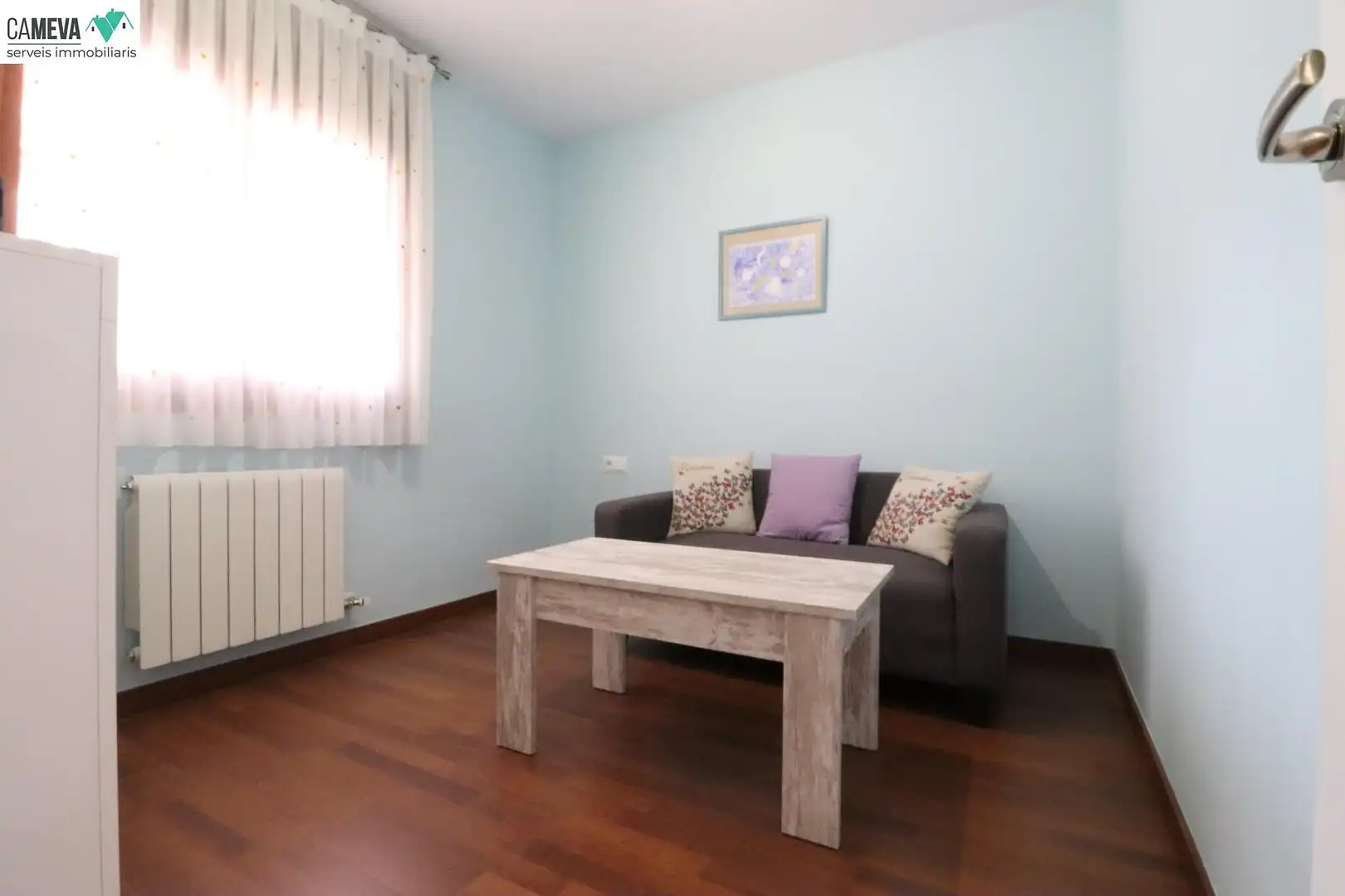 Living room of Flat for sale in Sabadell  with Heating, Parquet flooring and Terrace
