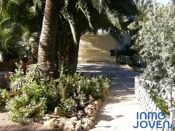 Vista exterior de Casa o xalet en venda en El Campello amb Aire condicionat, Jardí privat i Terrassa