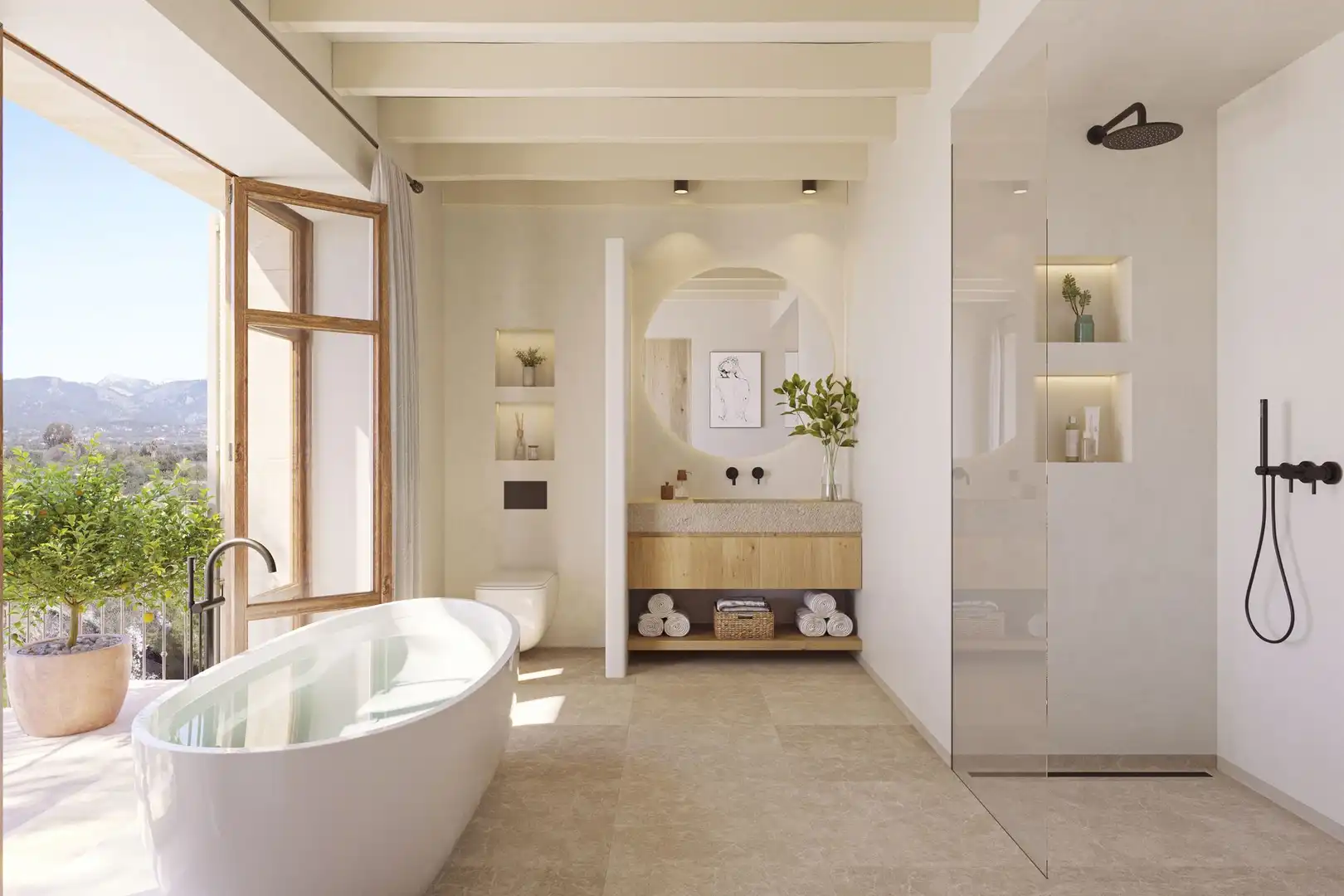 Baño de Casa adosada en venta en Santa María del Camí con Terraza