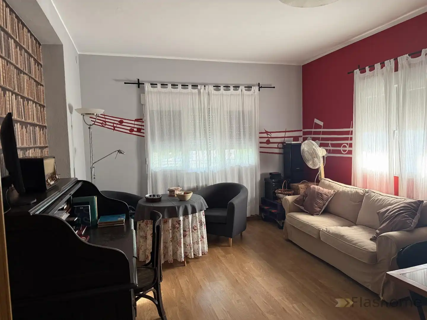 Sala de estar de Casa o chalet en venta en Santa Amalia con Aire acondicionado, Piscina y Amueblado