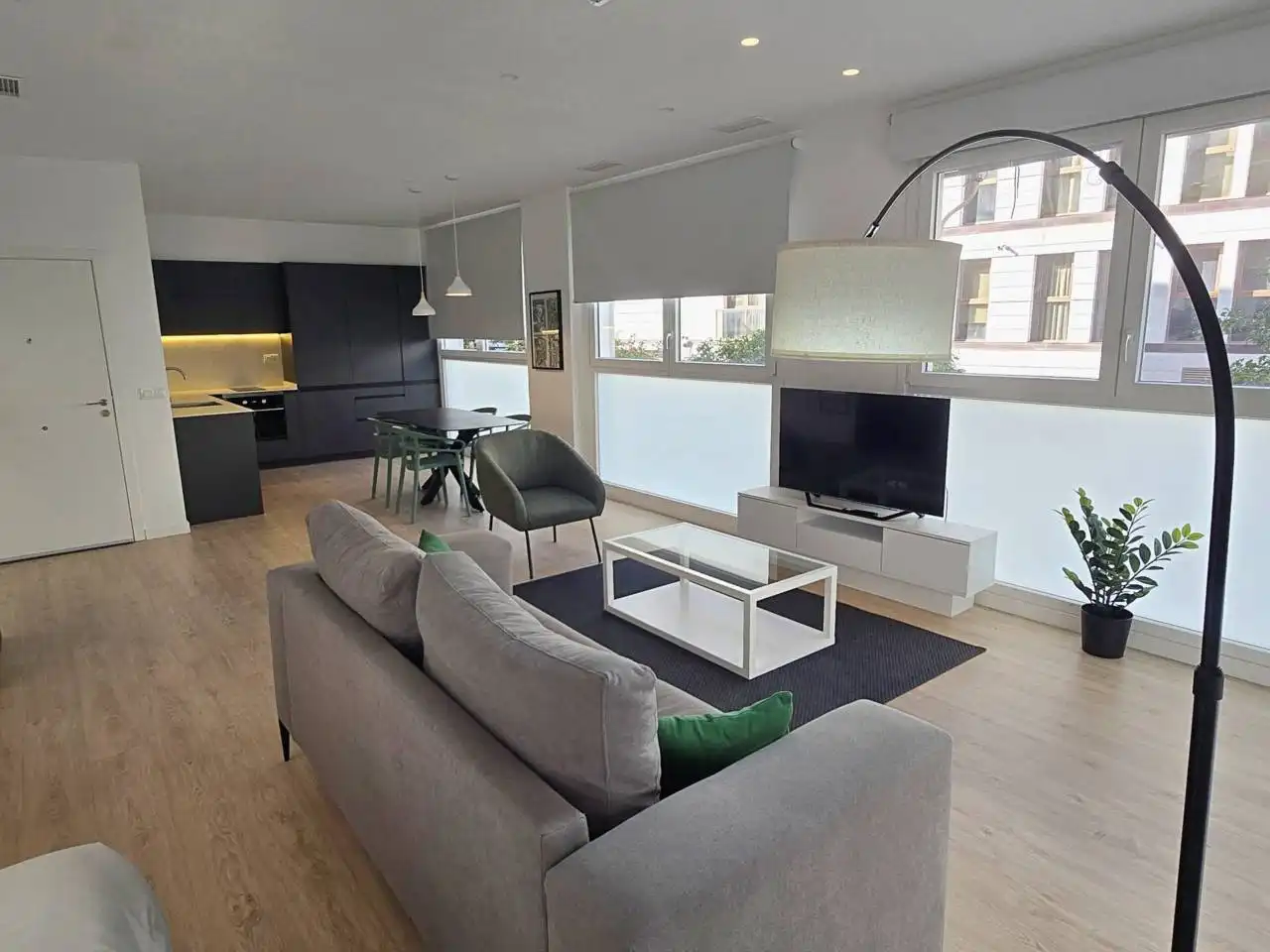 Wohnzimmer von Wohnung zur Miete in Valencia mit Klimaanlage, Heizung und Möbliert