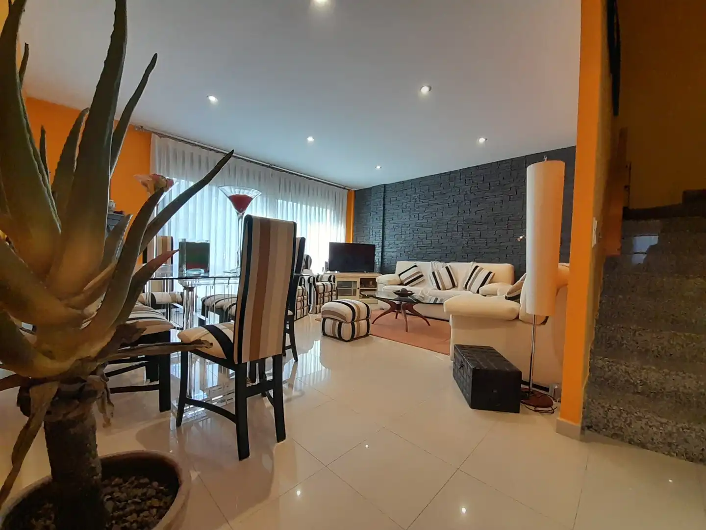 Living room of Detached homes for sale in Olot  with Heating, Terrace and Furnished