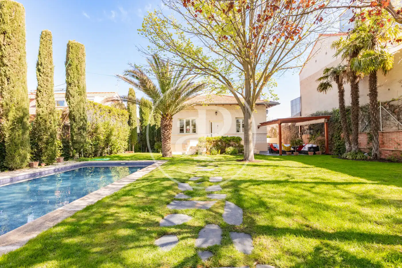 Garden of Houses for sale in Madrid  with Air Conditioner, Heating and Private garden
