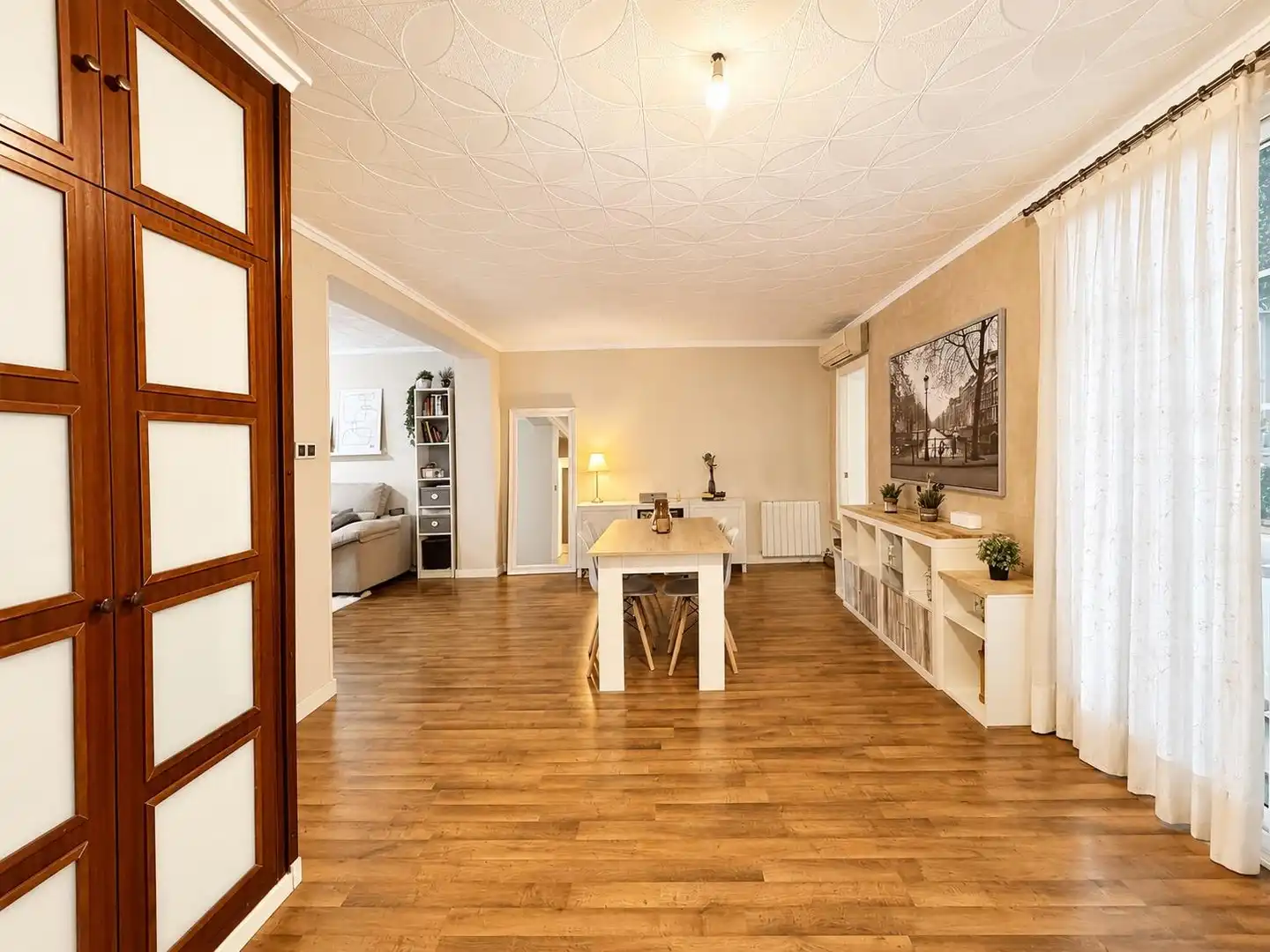 Dining room of Flat for rent in Valencia  with Heating, Parquet flooring and Furnished