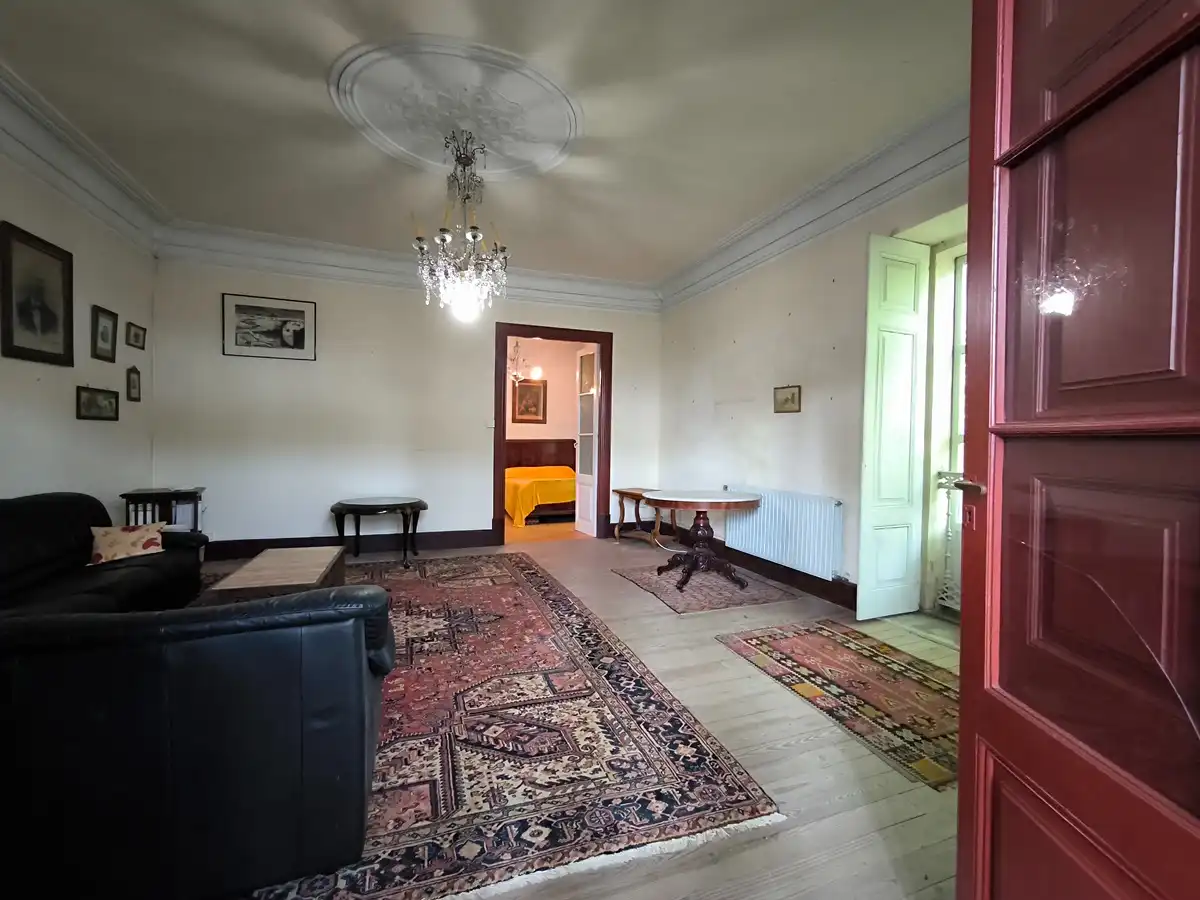 Sala de estar de Casa o chalet en venta en Vilagarcía de Arousa con Calefacción, Jardín privado y Amueblado