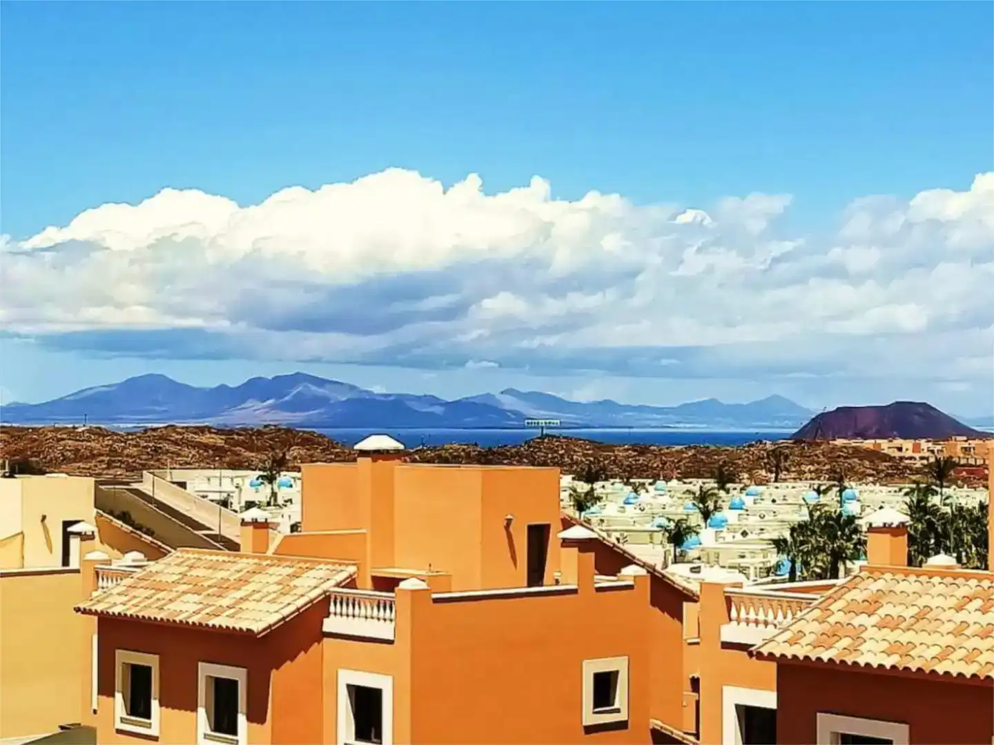Exterior view of Flat for rent in La Oliva  with Private garden, Swimming Pool and Furnished