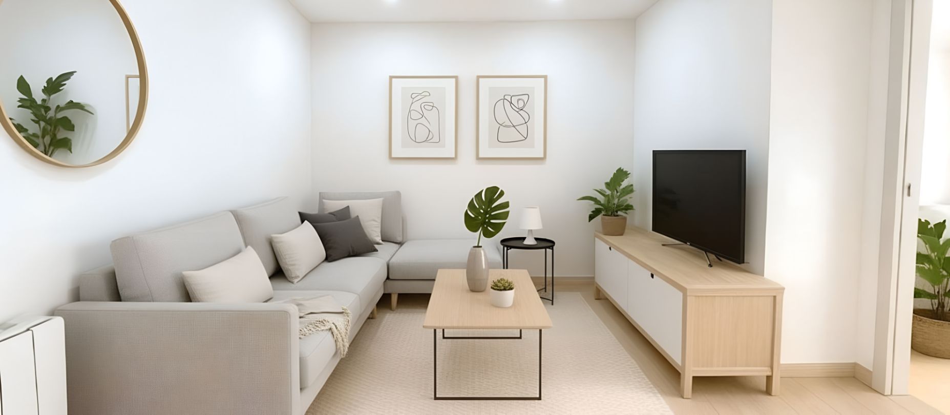 Living room of Flat for sale in  Madrid Capital  with Air Conditioner, Heating and Furnished